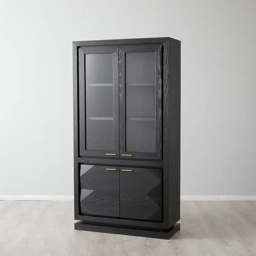 Xandra Black Oak Veneer Cabinet