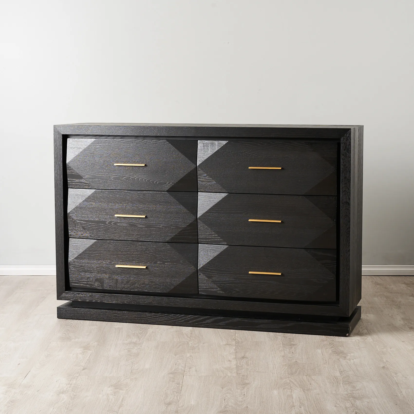 Xandra Black Oak Veneer Dining Cabinet