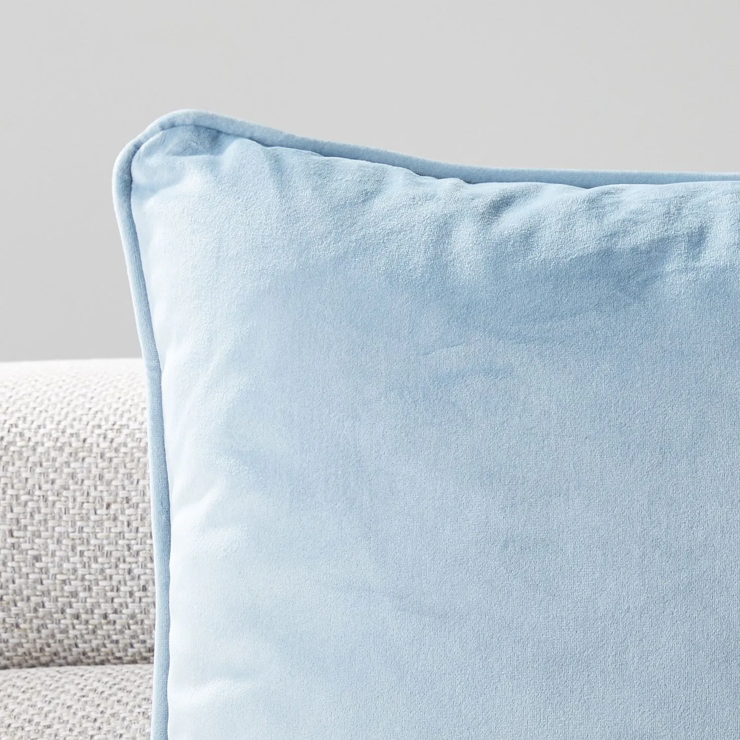 Remi Dusty Blue Velvet Cushion 