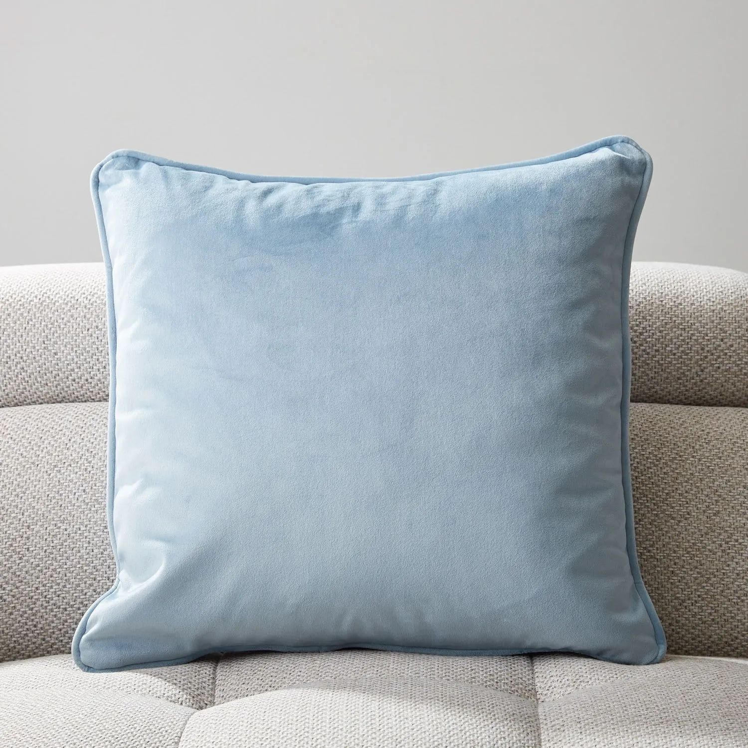 Remi Dusty Blue Velvet Cushion 