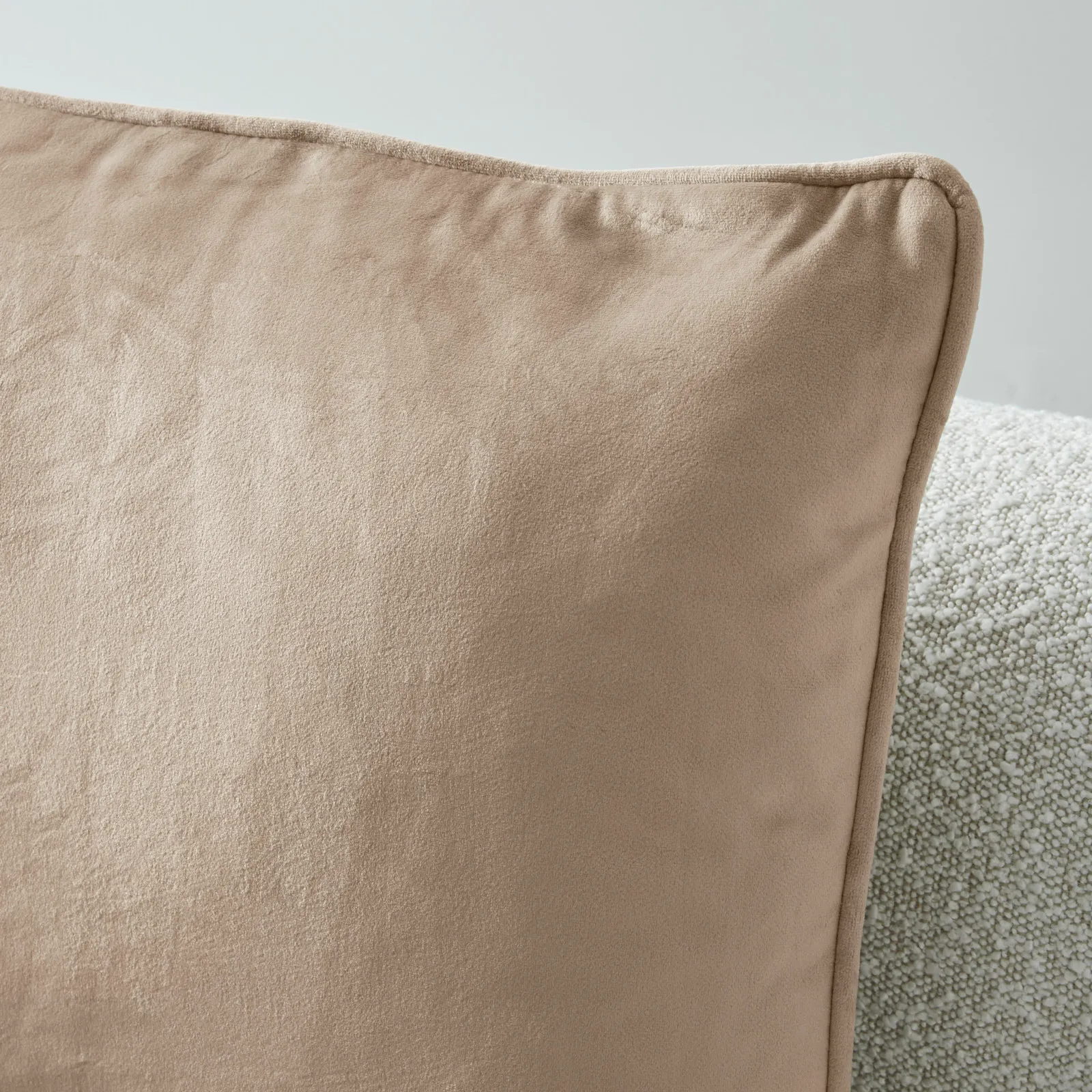 Remi Beige Velvet Cushion