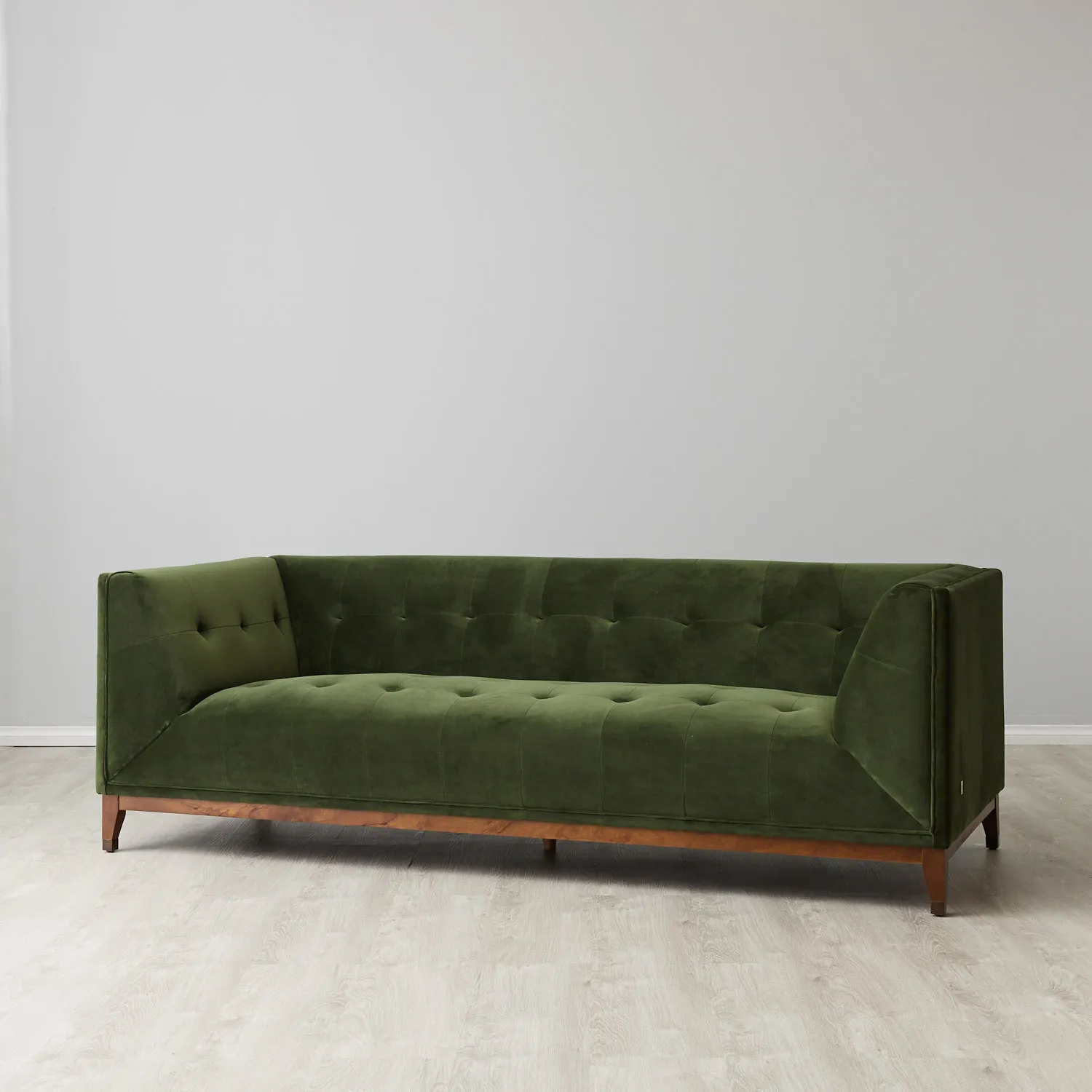 Humphrey Forest Green Velvet 3-Seater Sofa