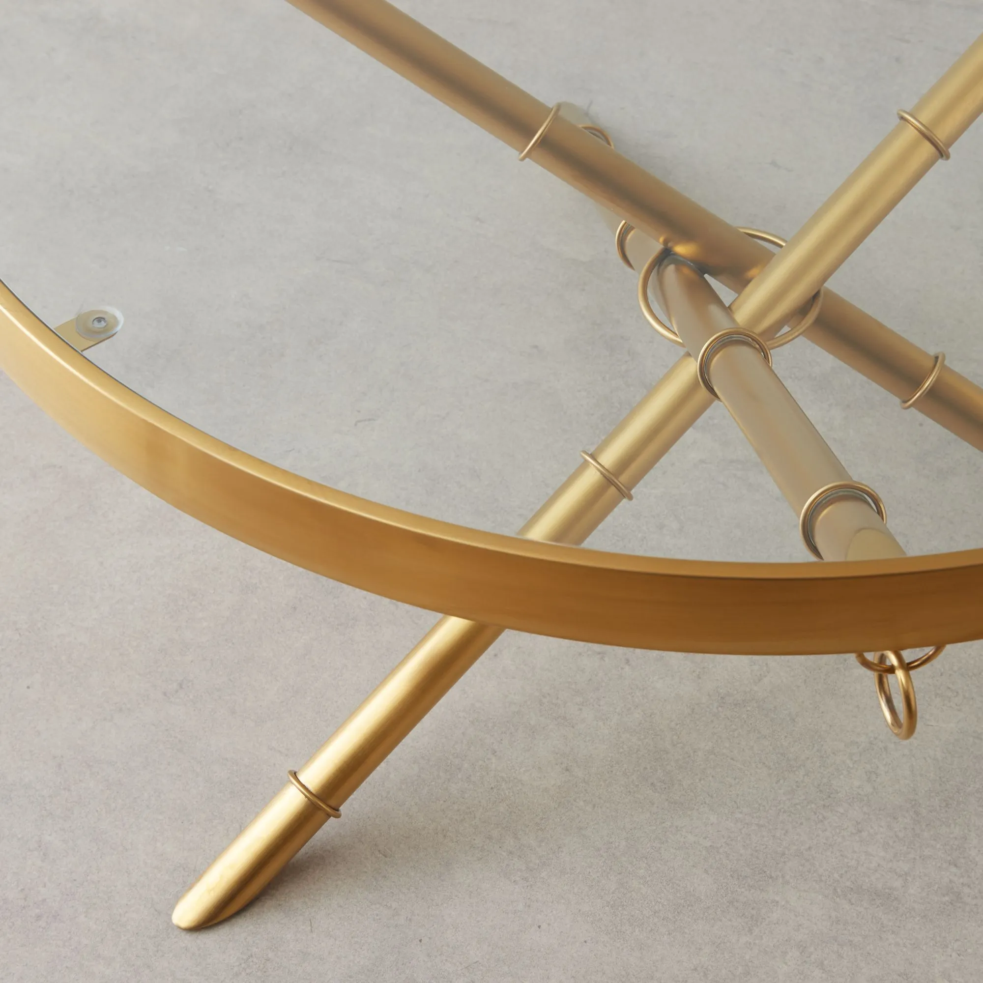 Sandringham Gold Coffee Table - Glass Top