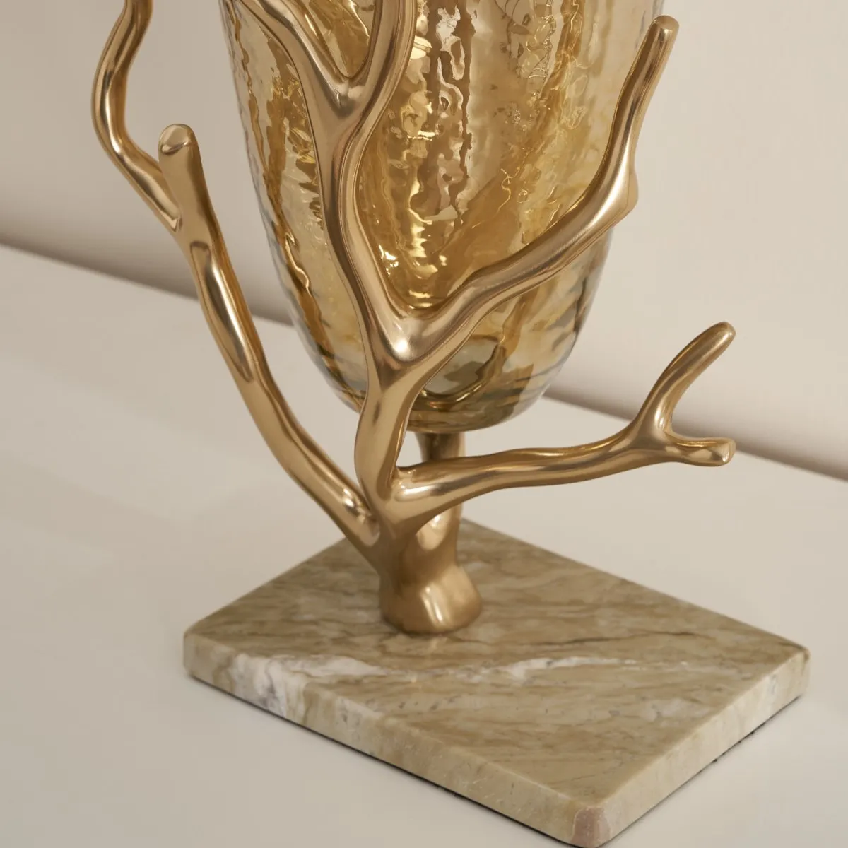 Small Gold Branch Vase