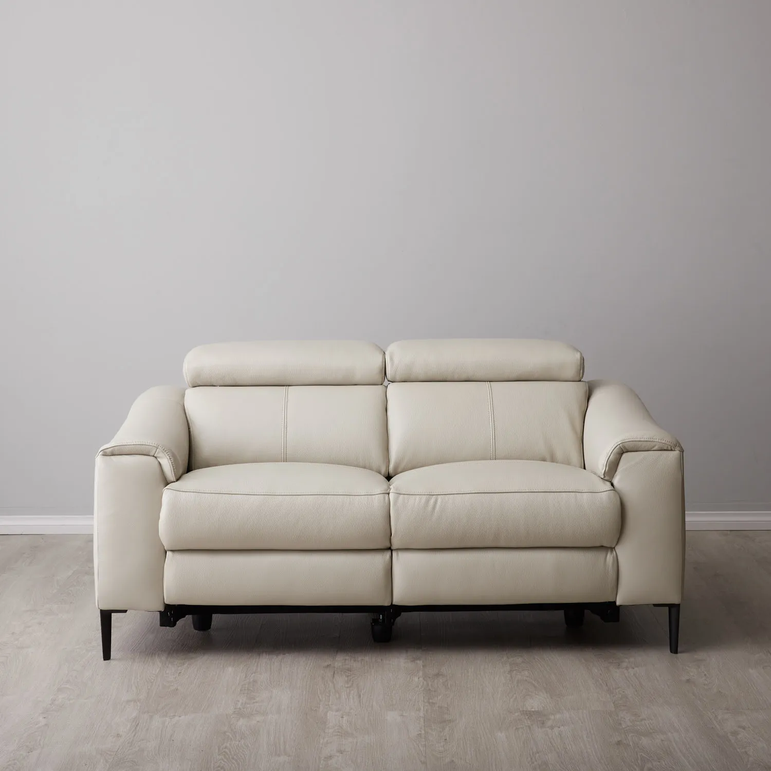 Bruce Cream Leather 2-Seater Electric Recliner 