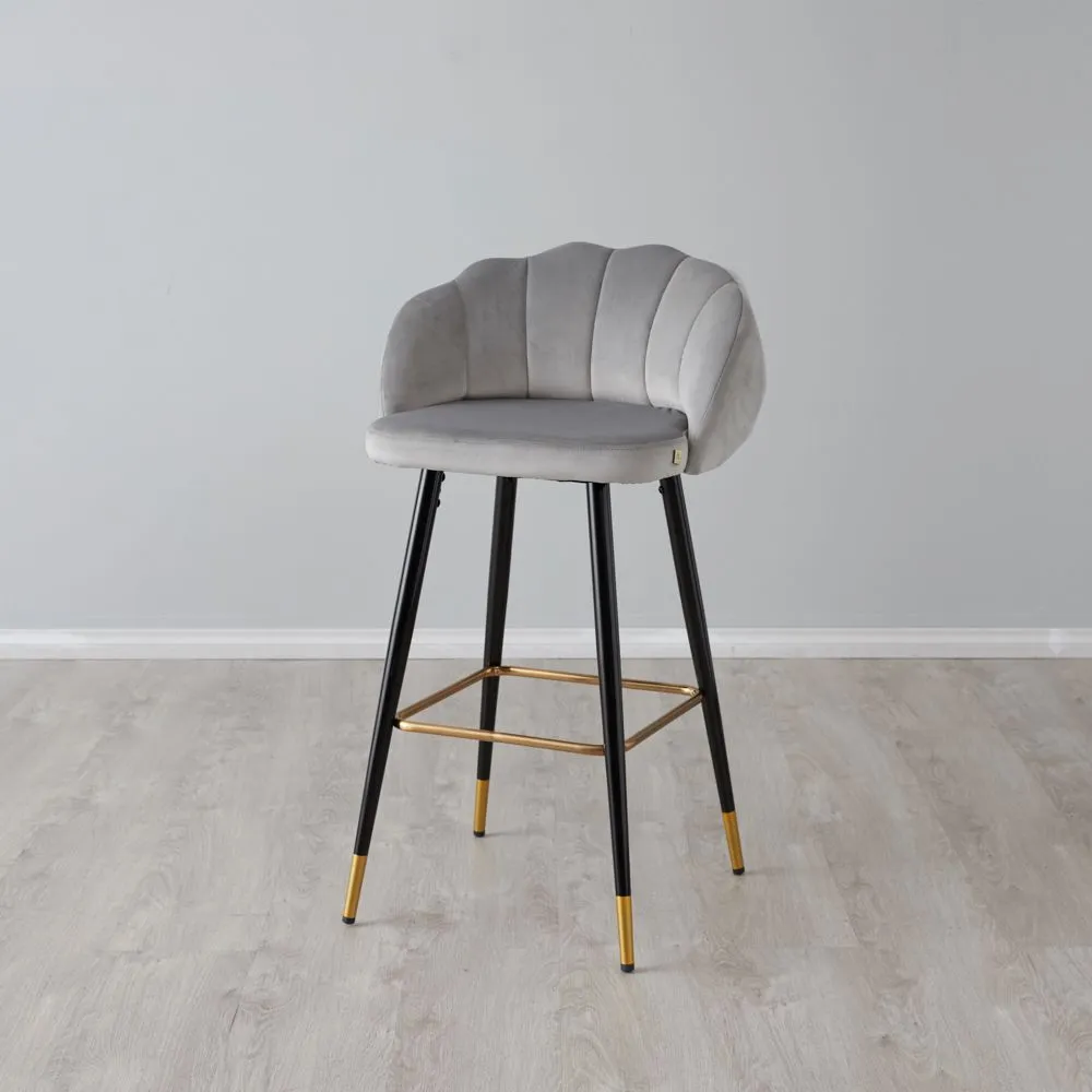 Amber Bar Stool - Grey