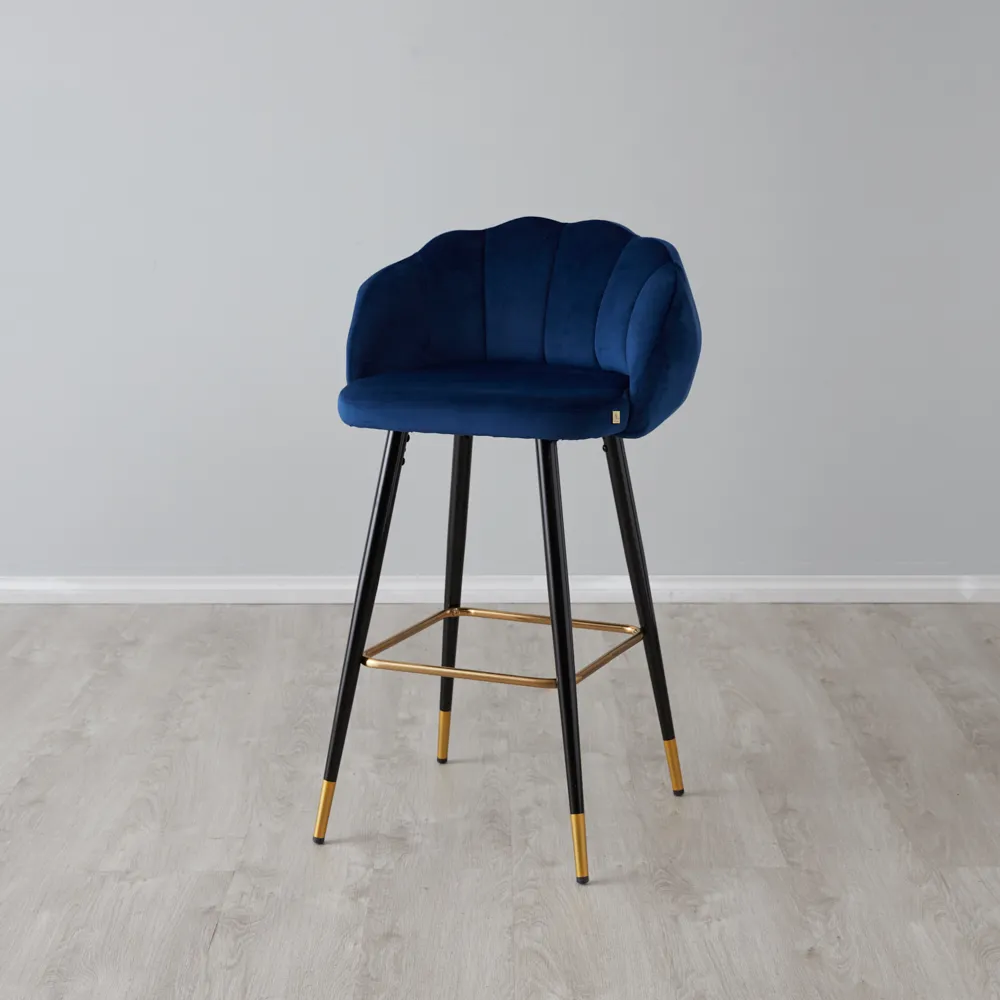 Amber Bar Stool - Dark Blue 