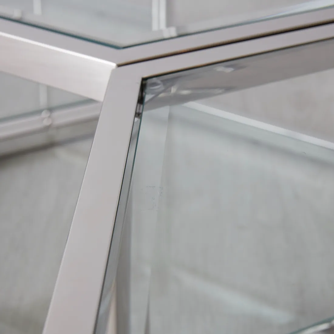 Hexagonal Side Table 40cm - Silver