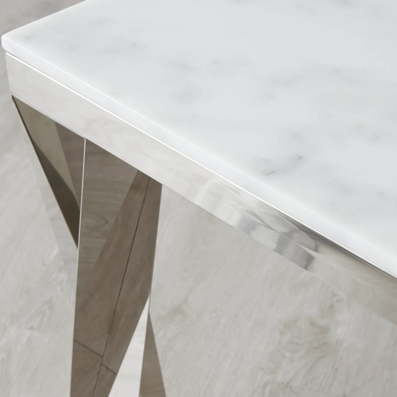 Agnes White Marble Dining Table