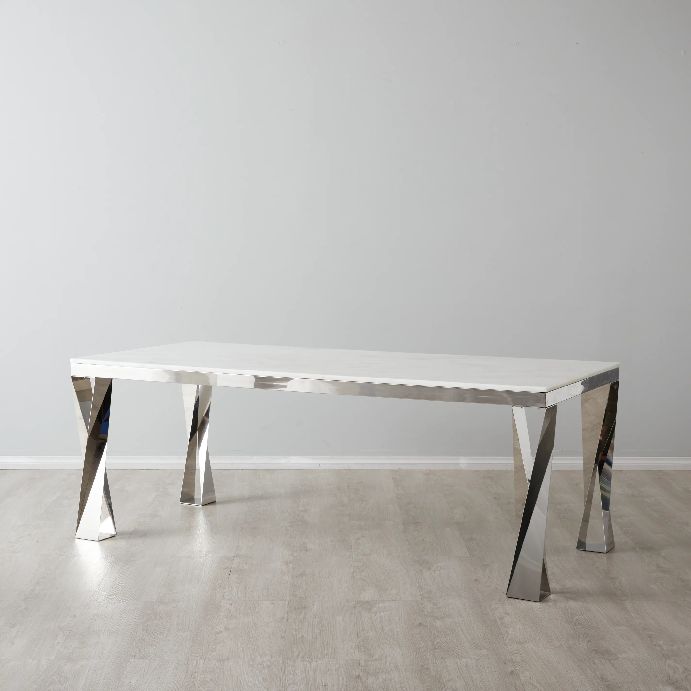 Agnes White Marble Dining Table
