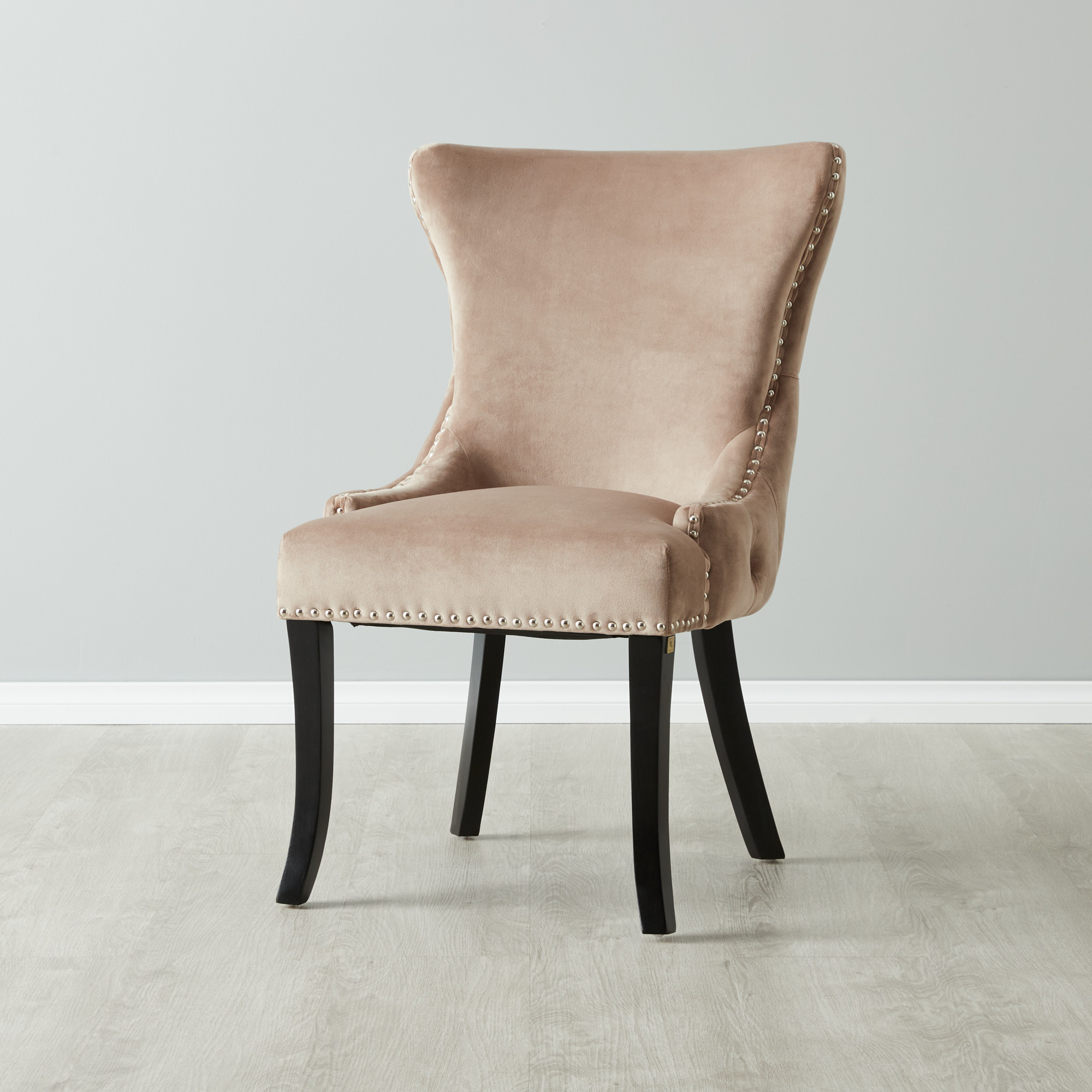 Camille II Almond Beige Velvet Dining Chair 