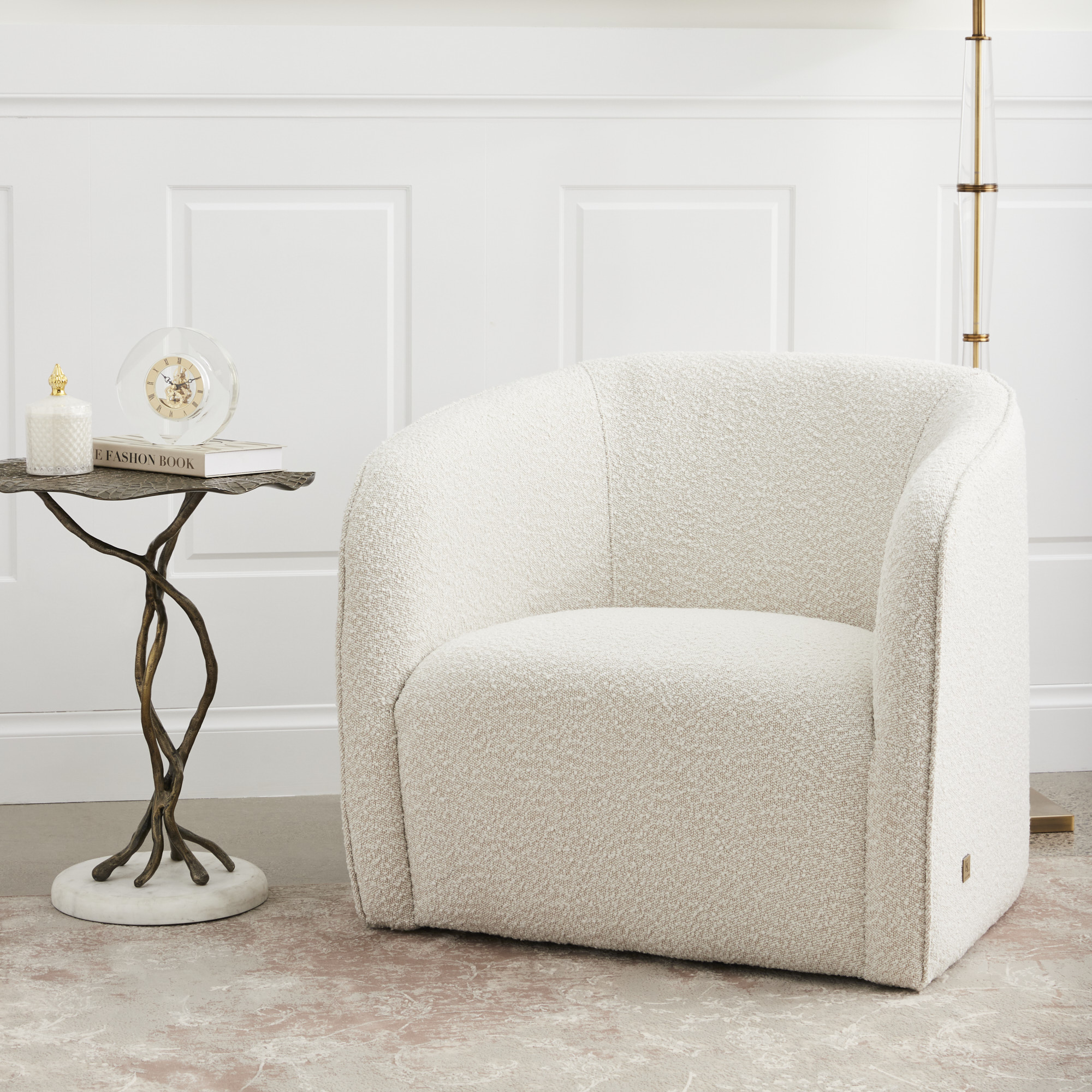 Andy Cream Boucle Club Chair