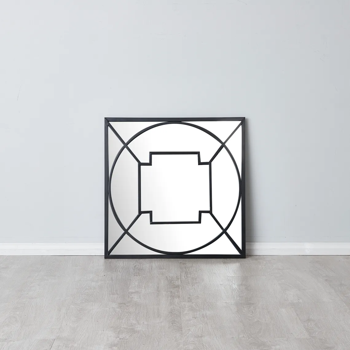 Myrtle Black Square Mirror