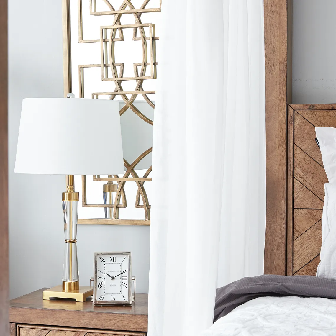 Buchannan Rectangle Mirror - Antique Gold