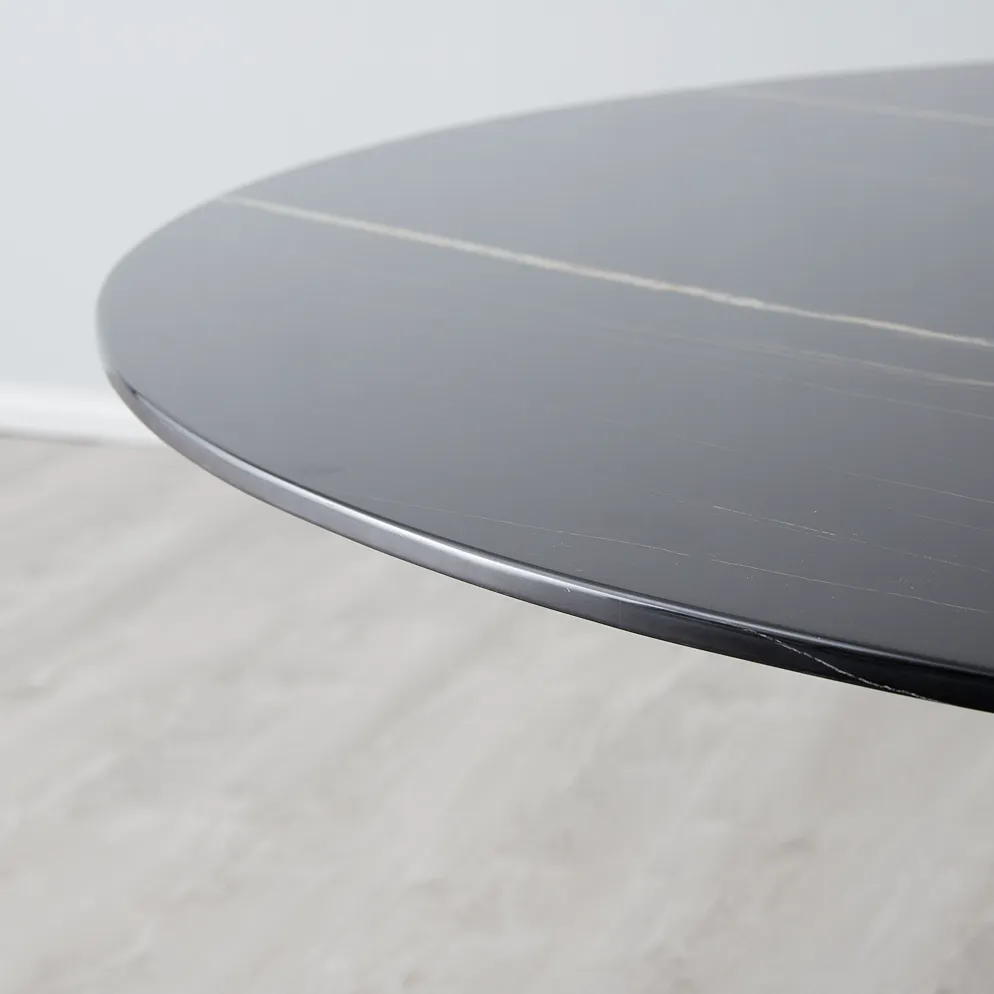 Lillian Black Marble Dining Table
