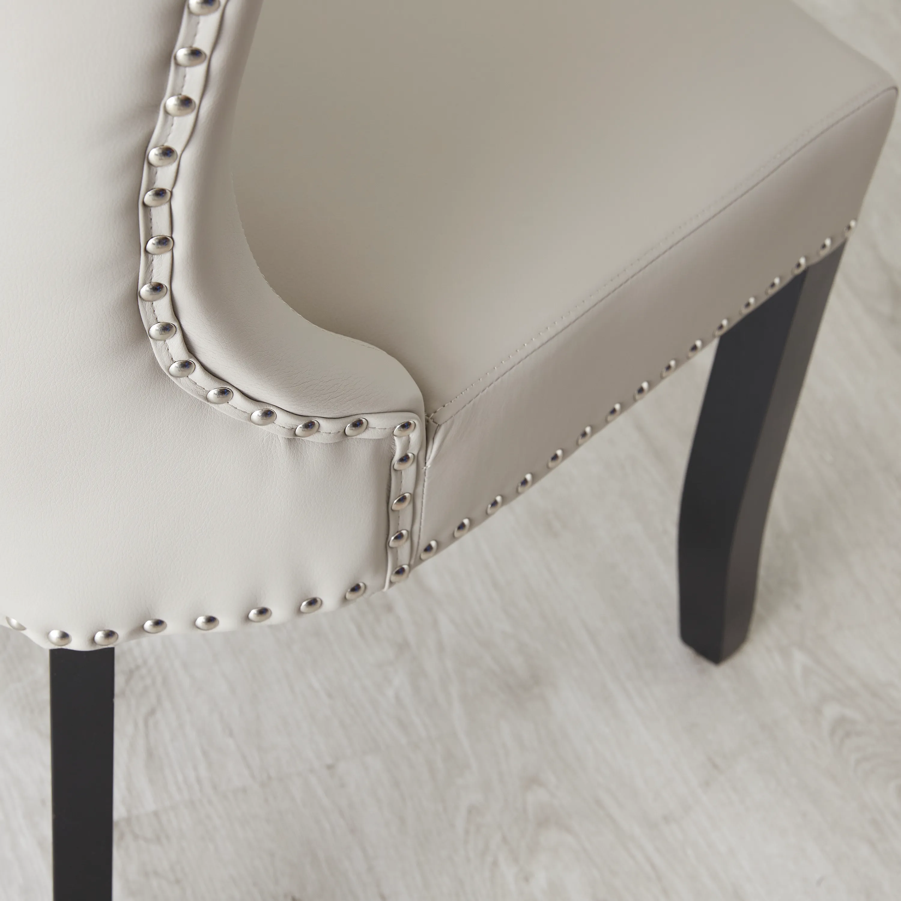 Viktor Stone Beige Vegan Leather Dining Chair