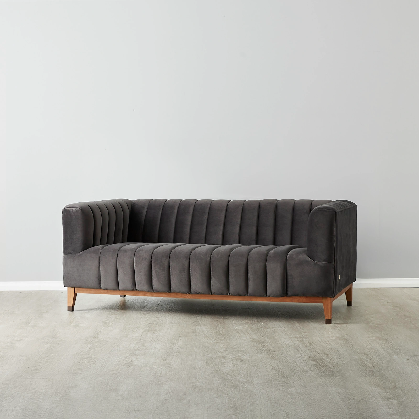Astoria III Charcoal Velvet 2-Seater Sofa 