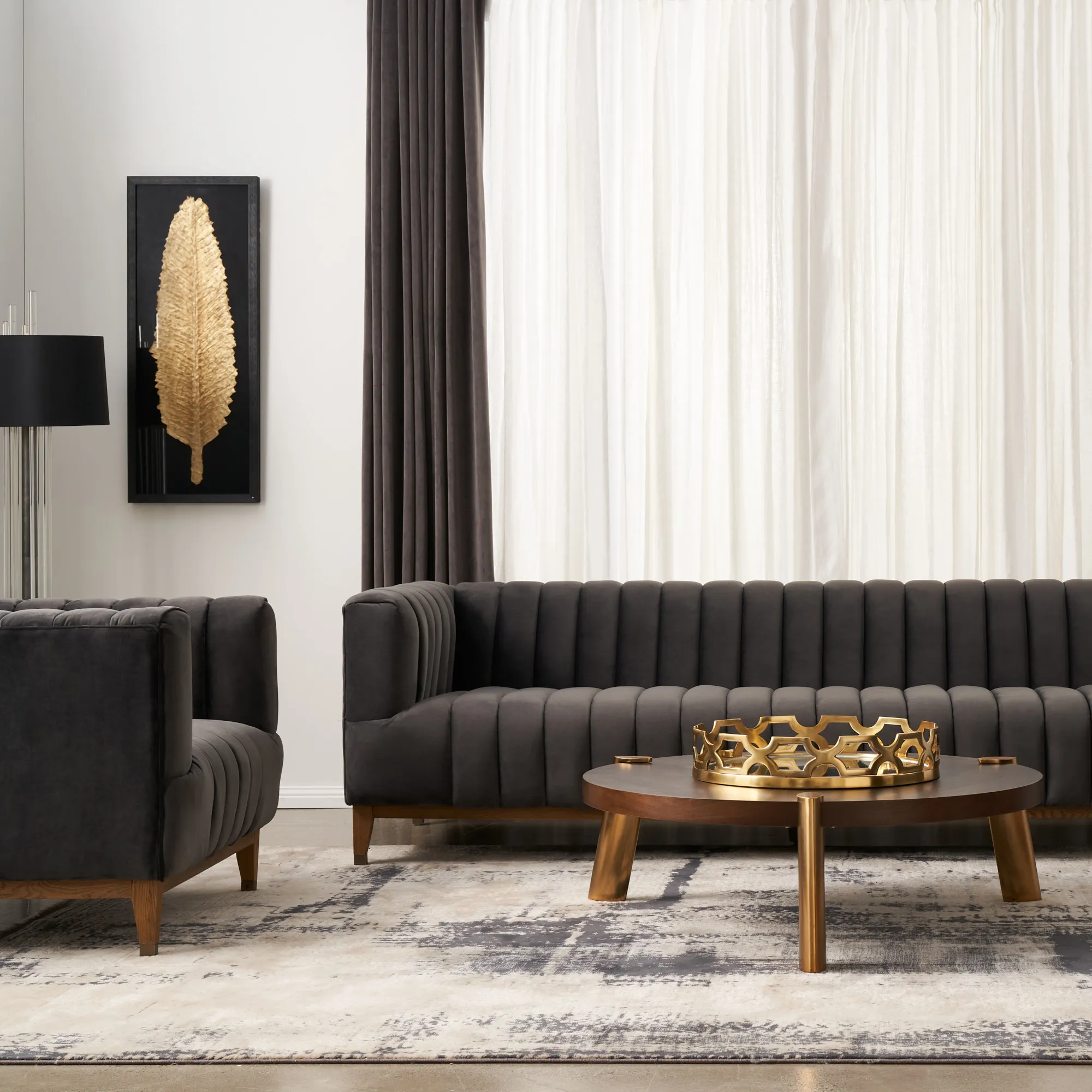 Astoria III Charcoal Velvet Occasional Chair 