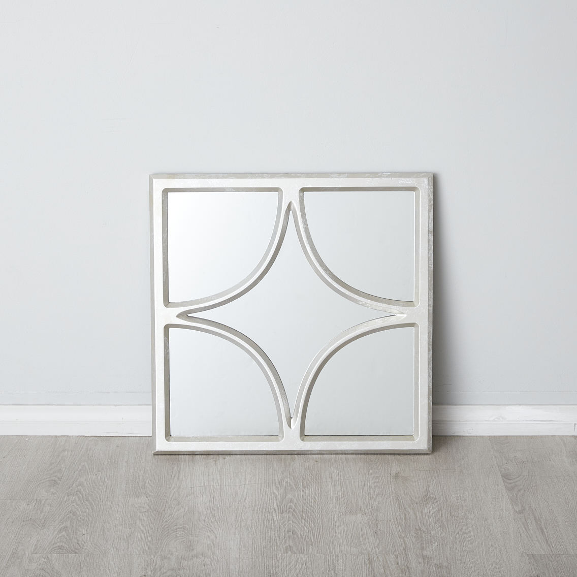 Astral Distressed Silver Square Mirror
