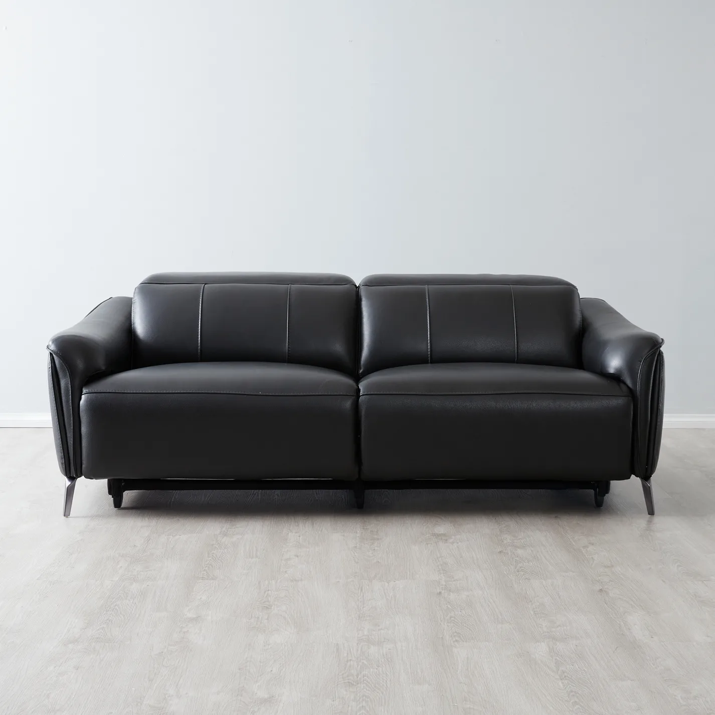 Carolina Black Leather 3-Seater Electric Recliner 