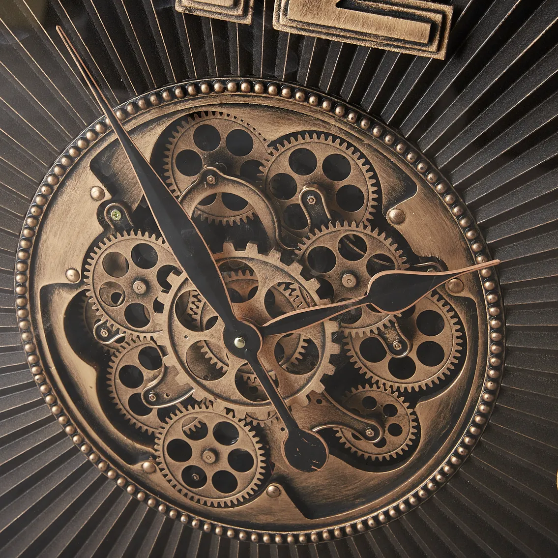 Art Deco Copper Wall Clock 