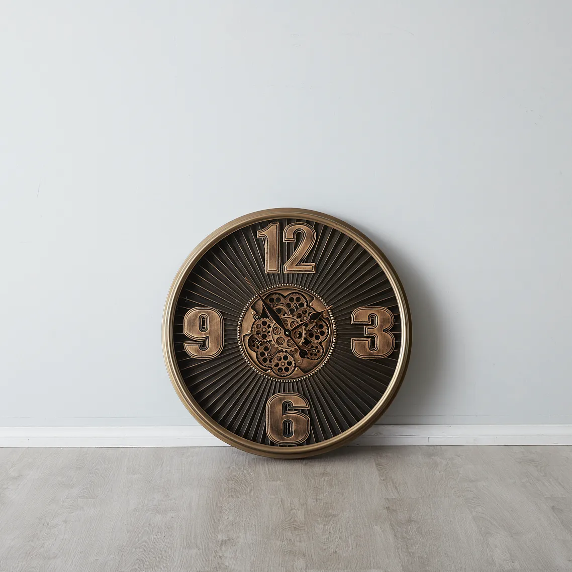 Art Deco Copper Wall Clock 