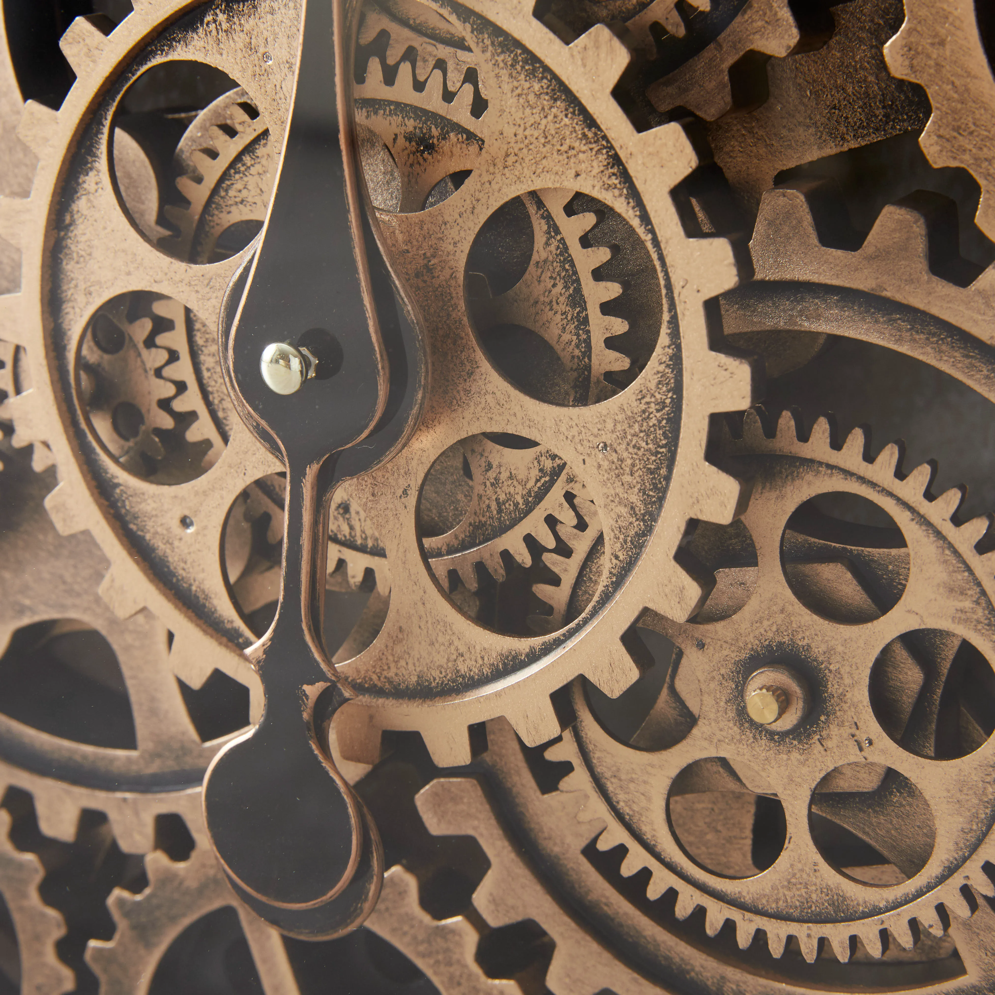 Whimsical Antique Gold Wall Clock