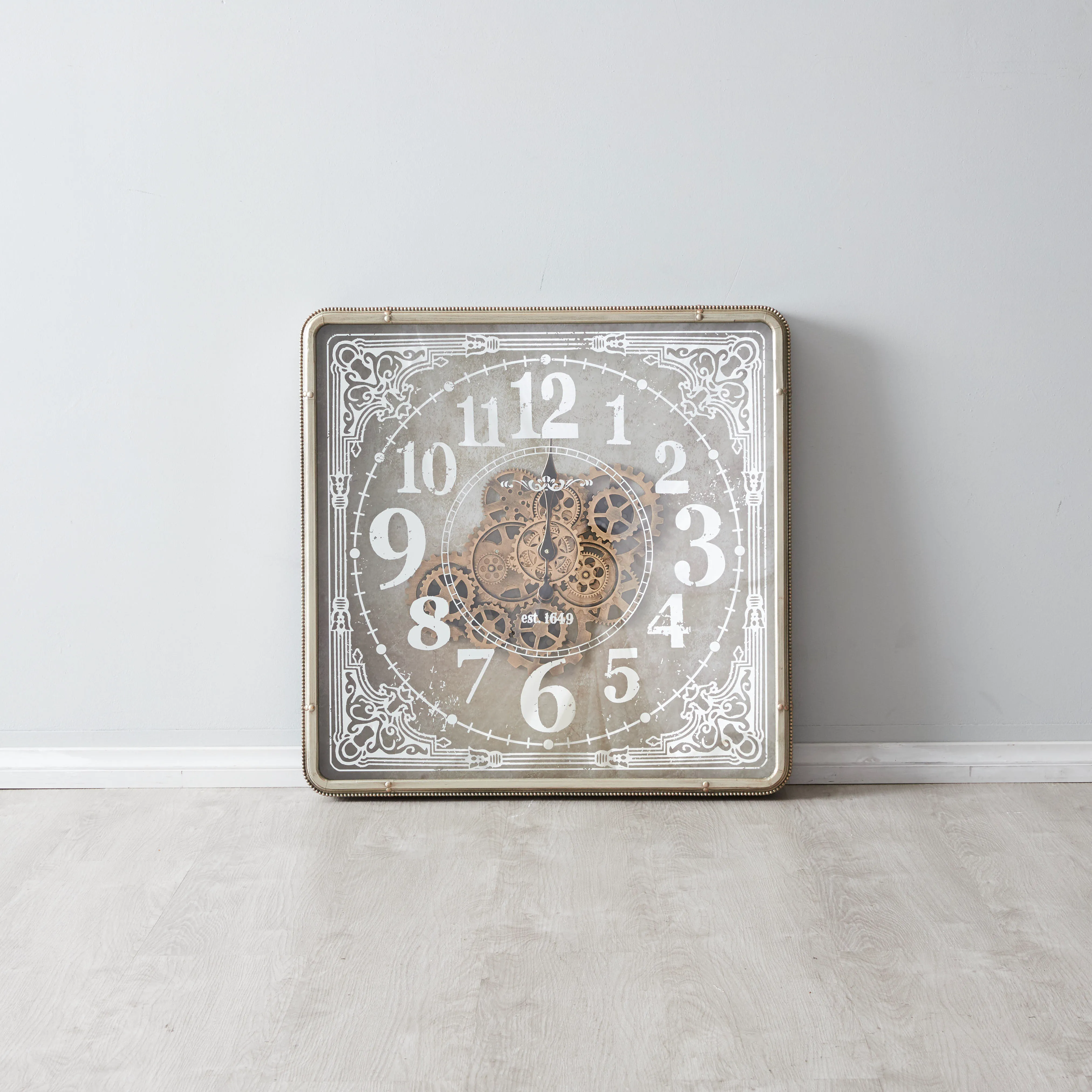 Whimsical Antique Gold Wall Clock