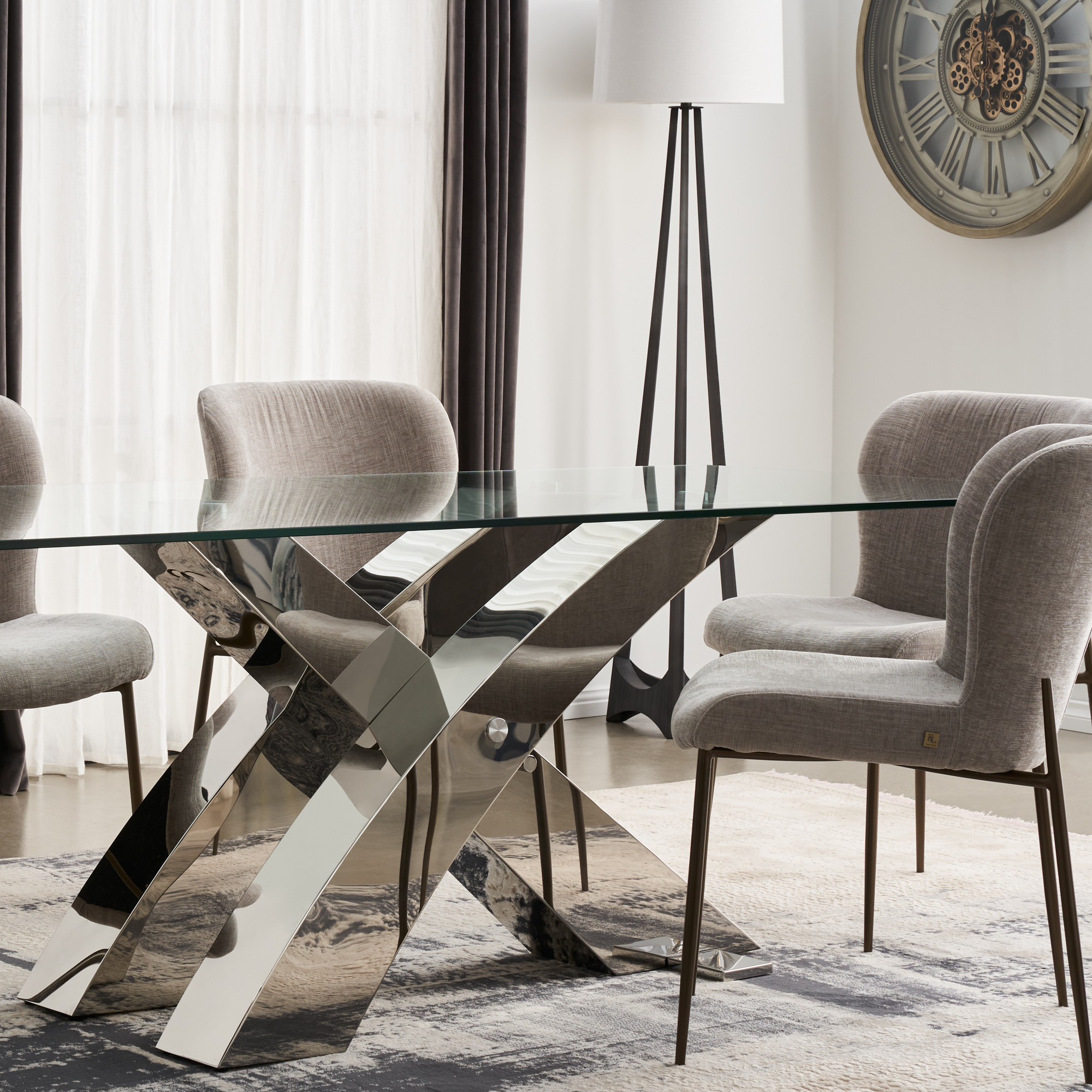 Nicolo Antique Grey Wall Clock