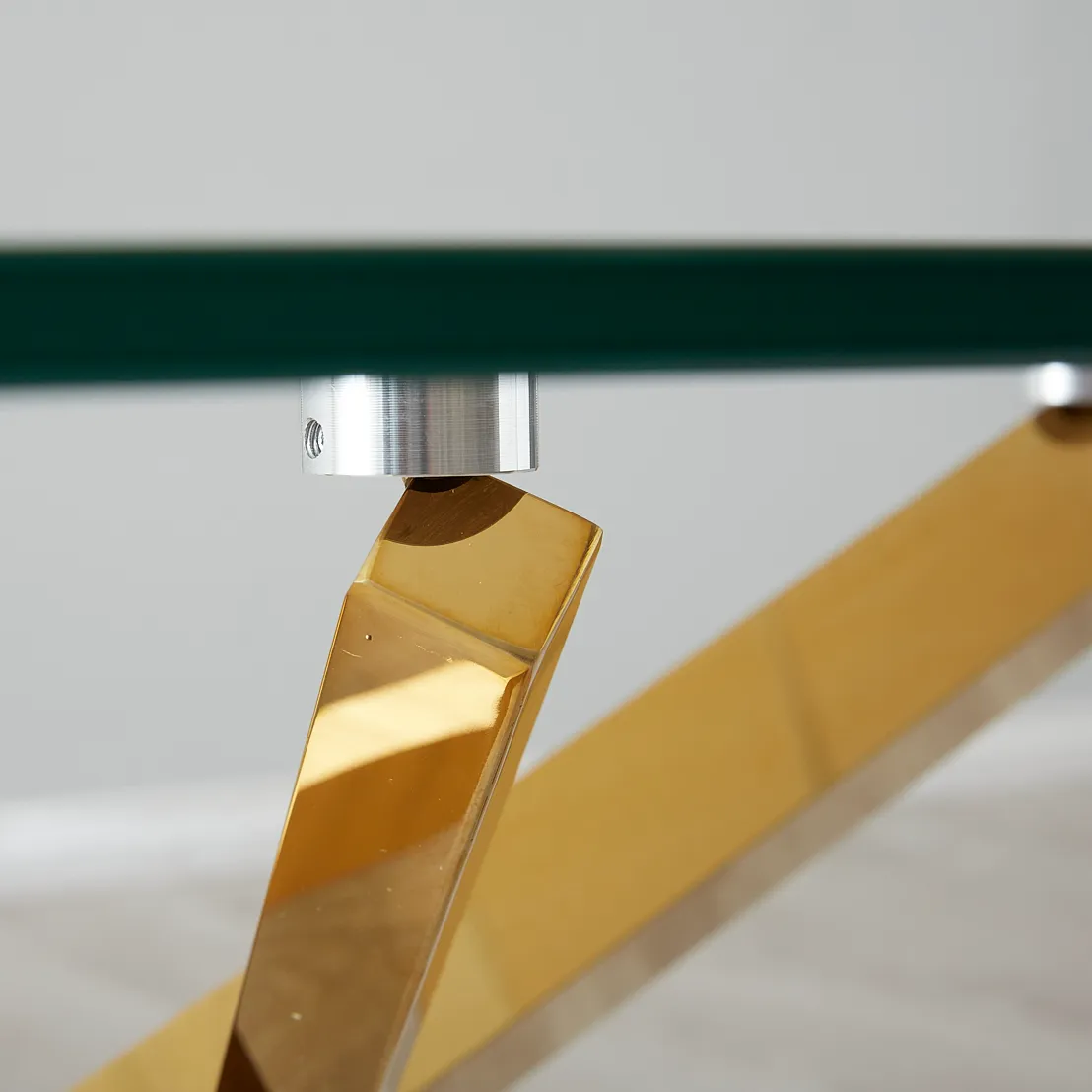 Lola Gold Coffee Table - Glass Top