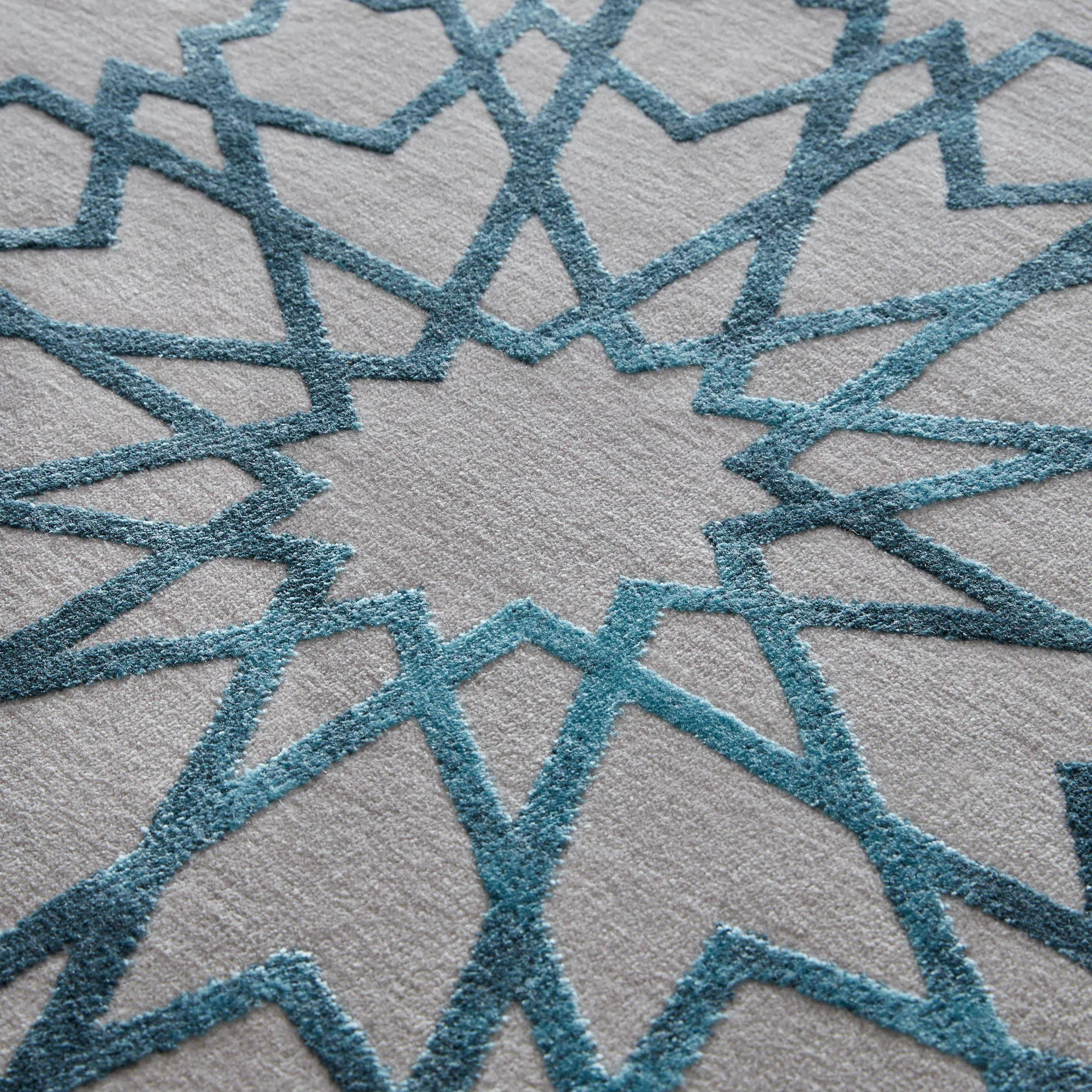 Blue Arabesque Floor Rug - Medium 200cm x 300cm
