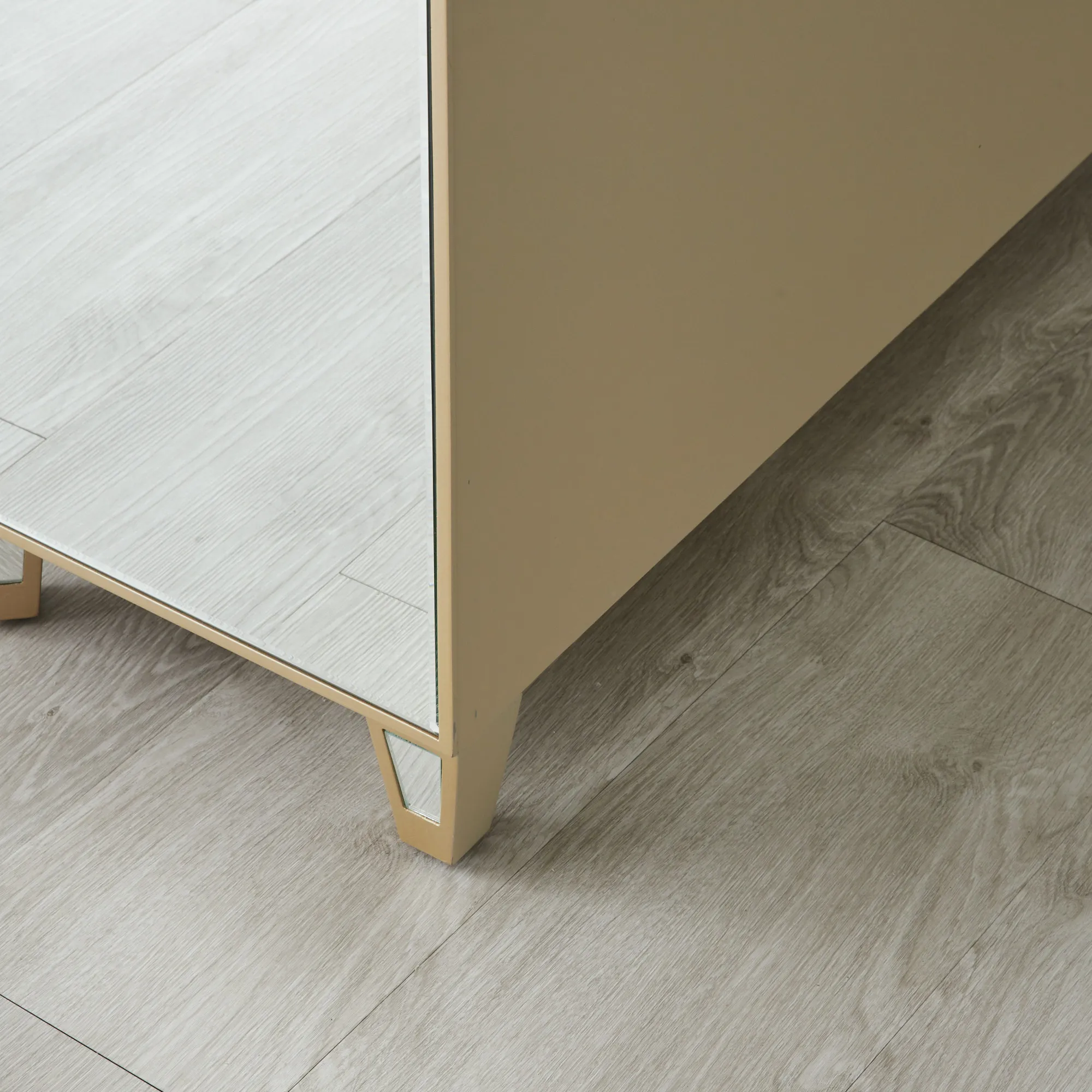 Madeleine Mirror Dining Cabinet - Champagne Gold Frame