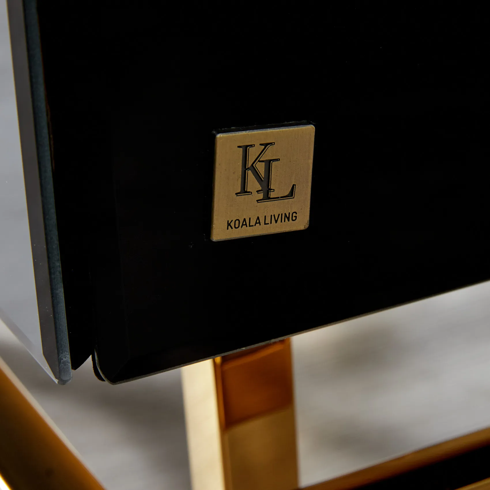 Luella Black Bedside Table 