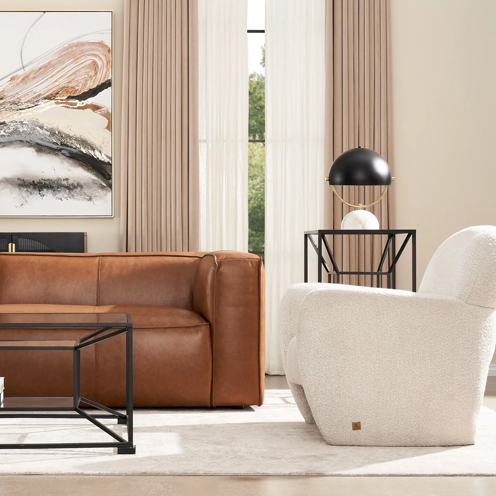 Alfie Cream Boucle Chair