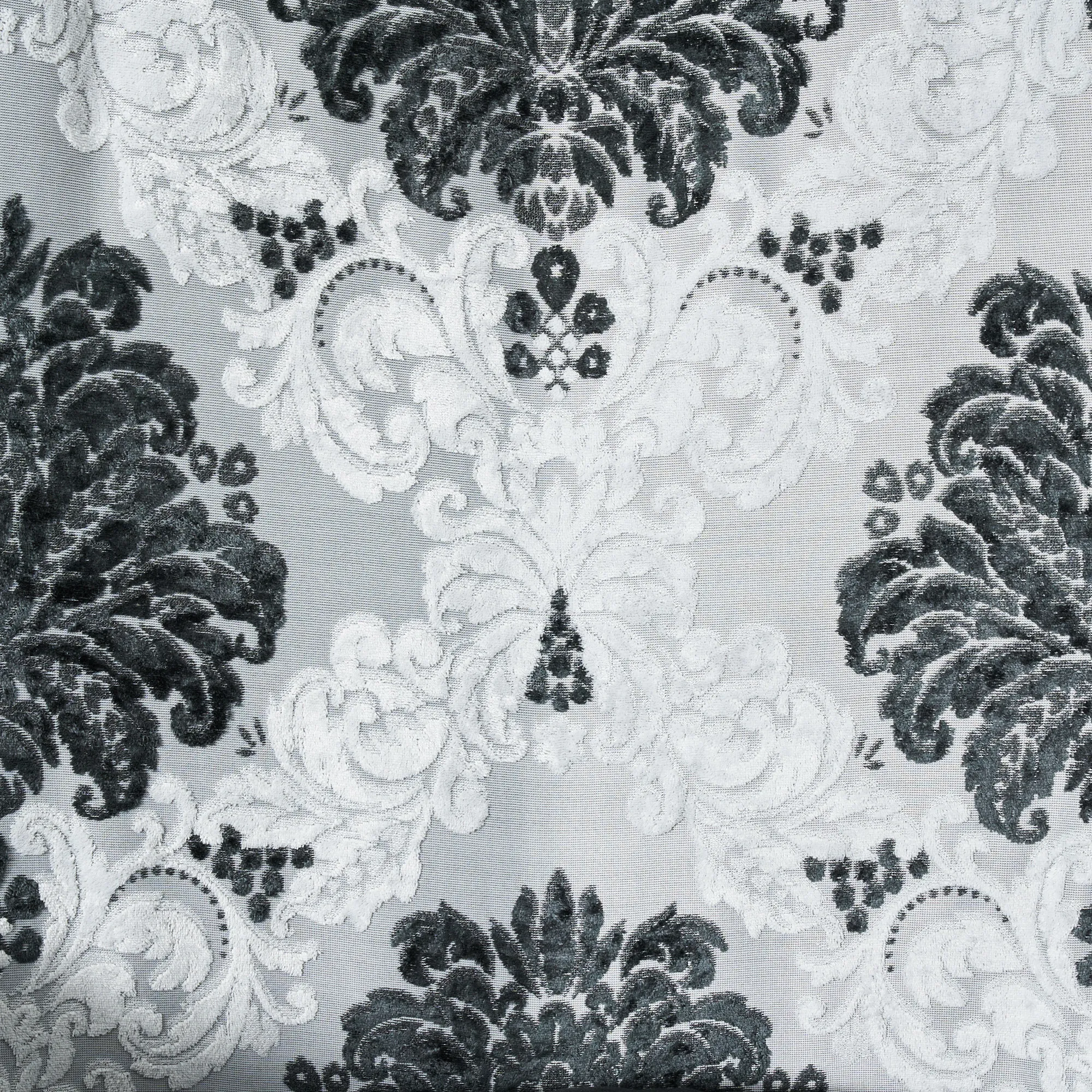 Florence II Charcoal Velvet with Floral Pattern Occasional Chair 