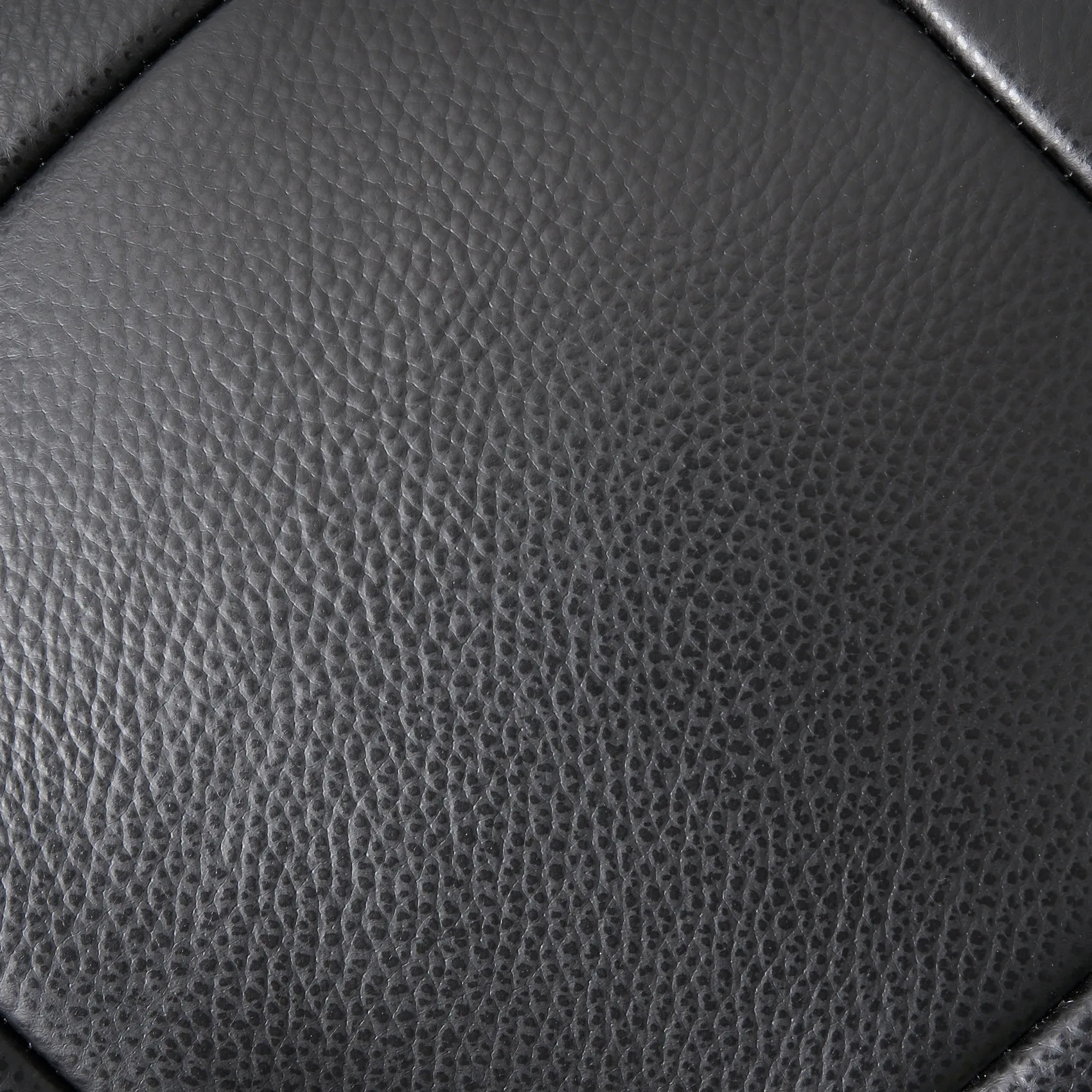 Regal Black Leather 3-Seater Sofa