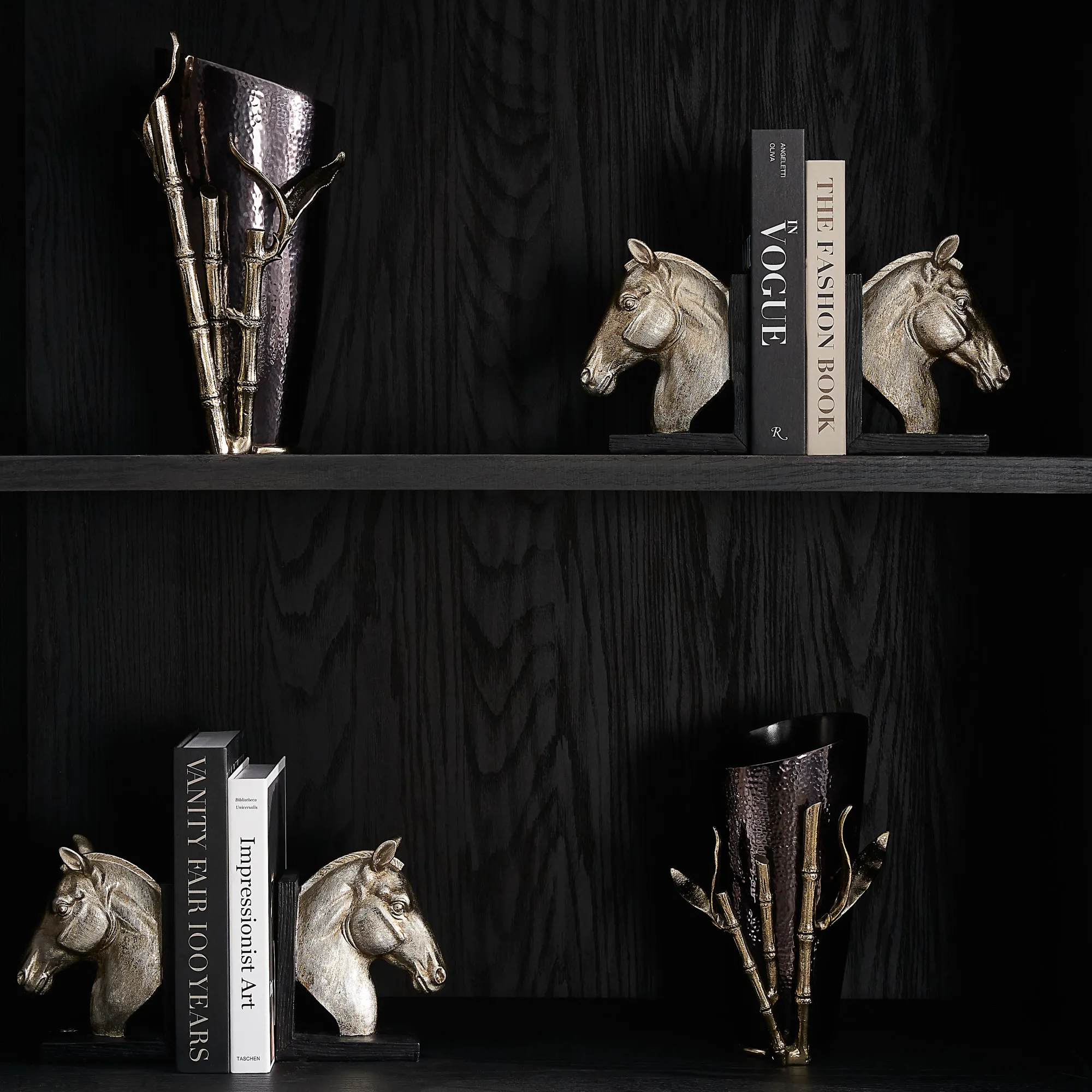 Horrace Antique Silver Bookends 