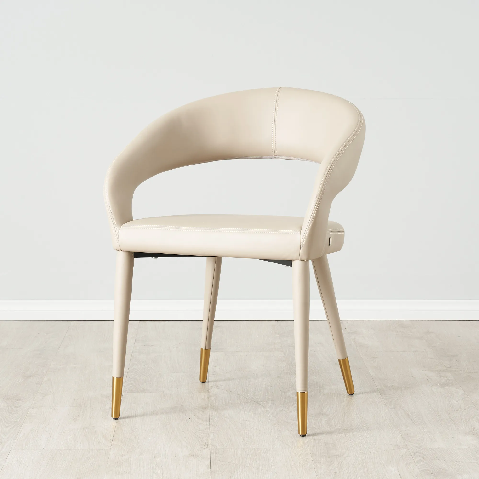 Moulin Sand Beige Vegan Leather Dining Chair 