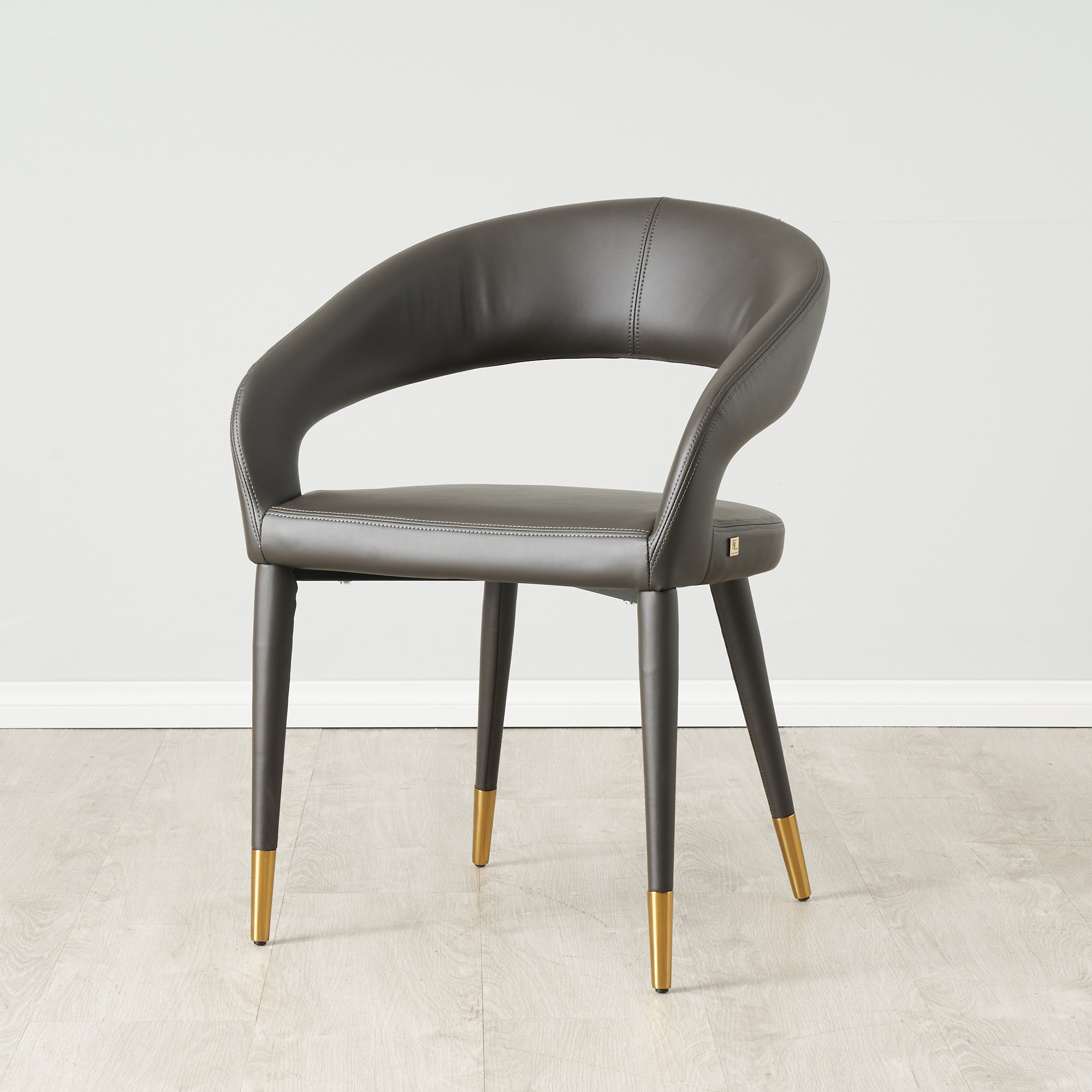 Moulin Smoke Grey Vegan Leather Dining Chair 