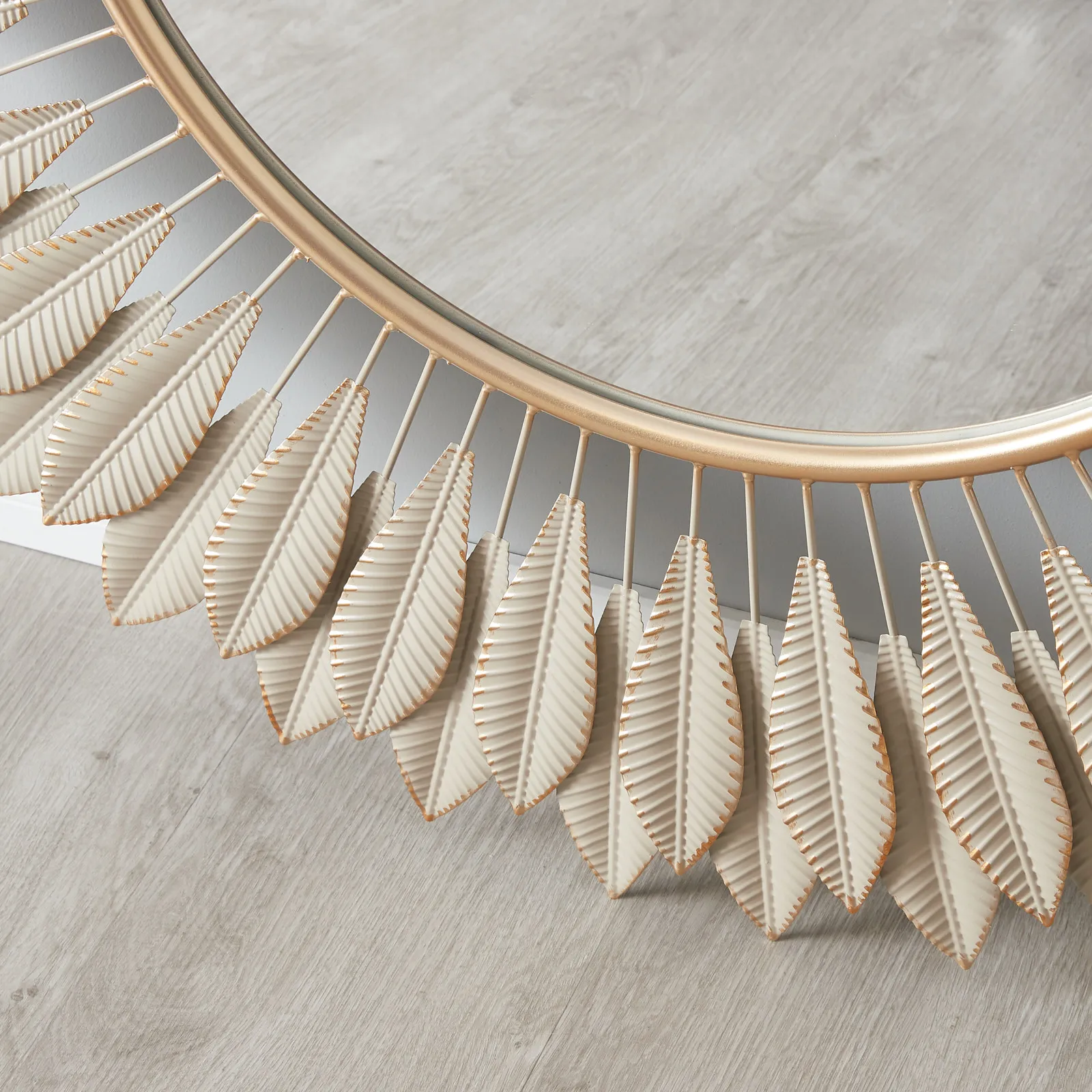 Feather Round Mirror 120cm