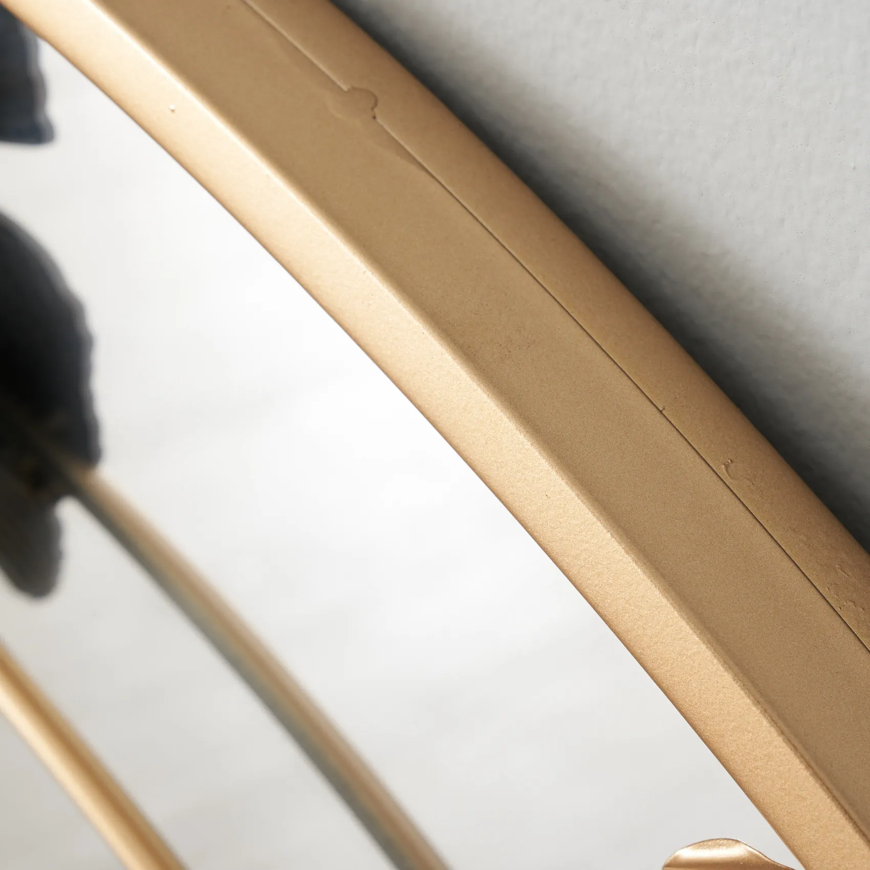 Round Gold Ginkgo Mirror