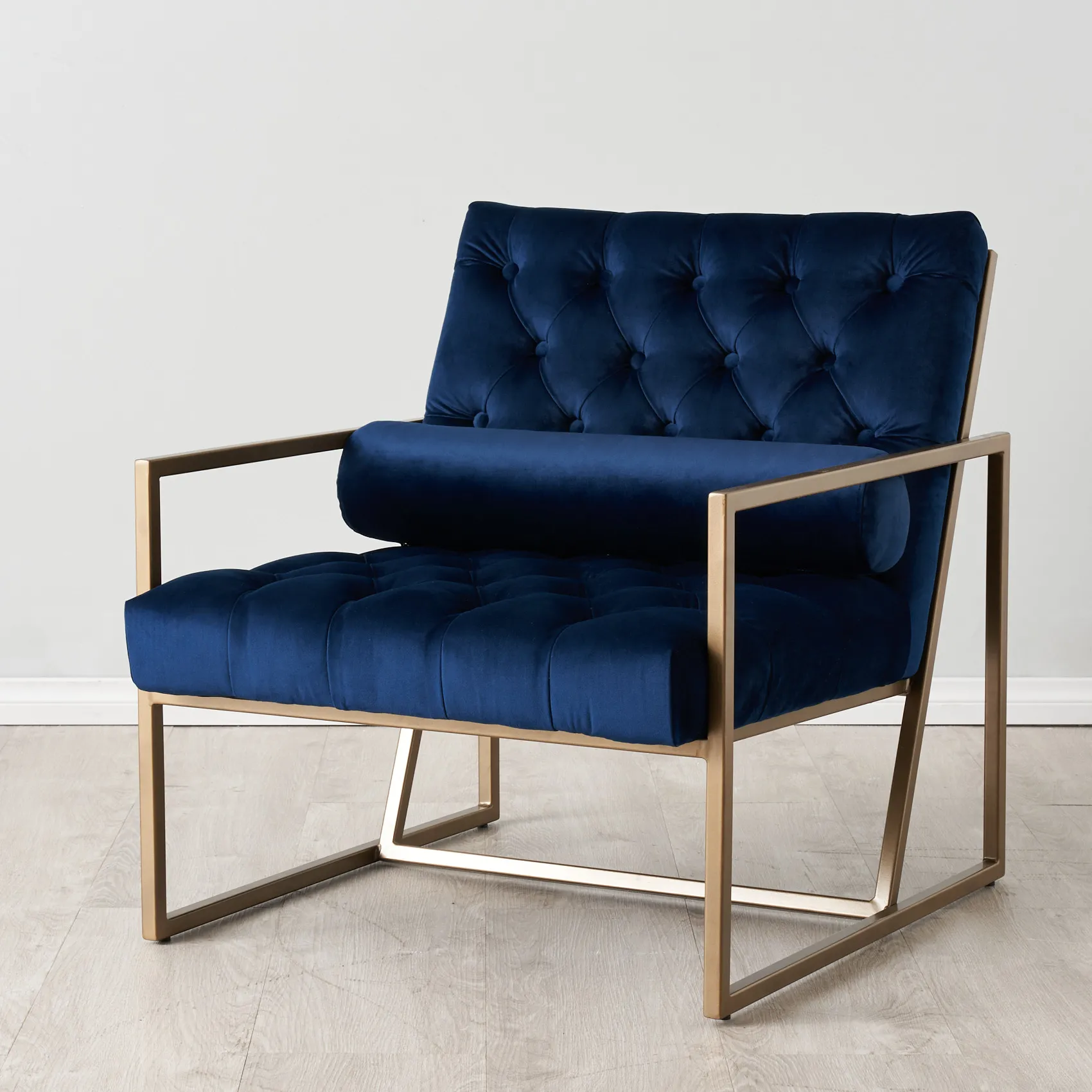 Elliot Navy Blue Velvet Occasional Chair 