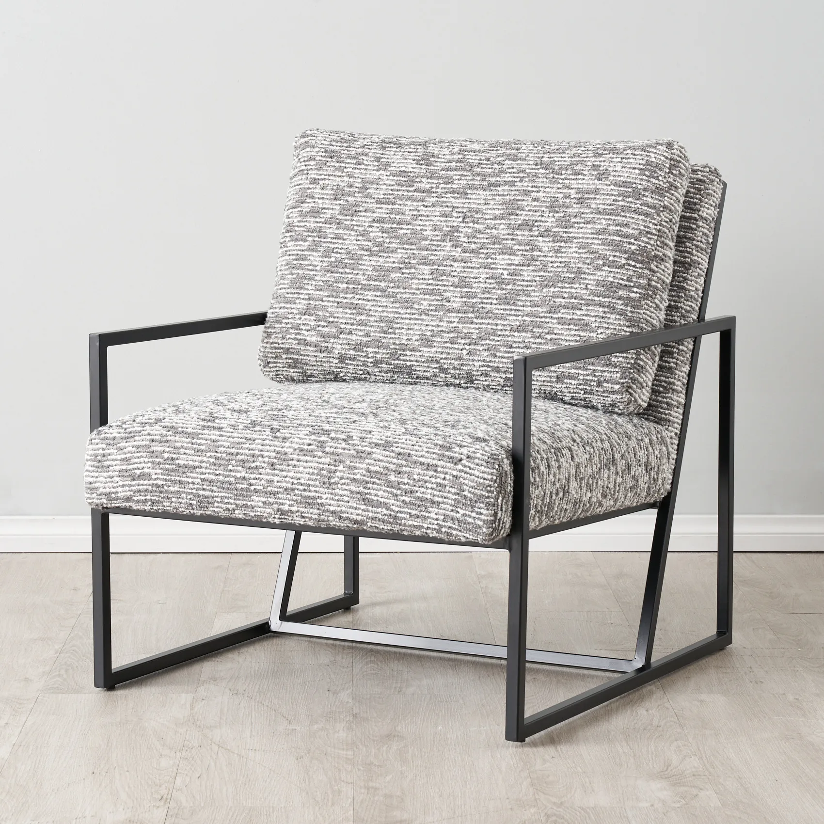 Callum Obsidian Charcoal Boucle Occasional Chair 