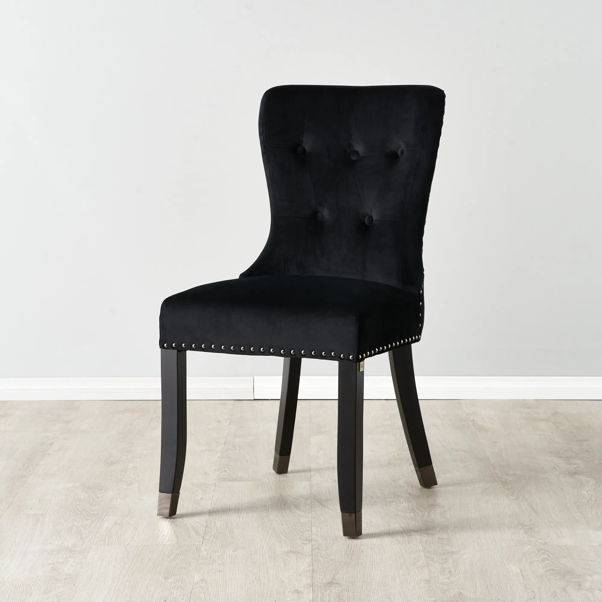 Viktor Black Velvet Dining Chair 