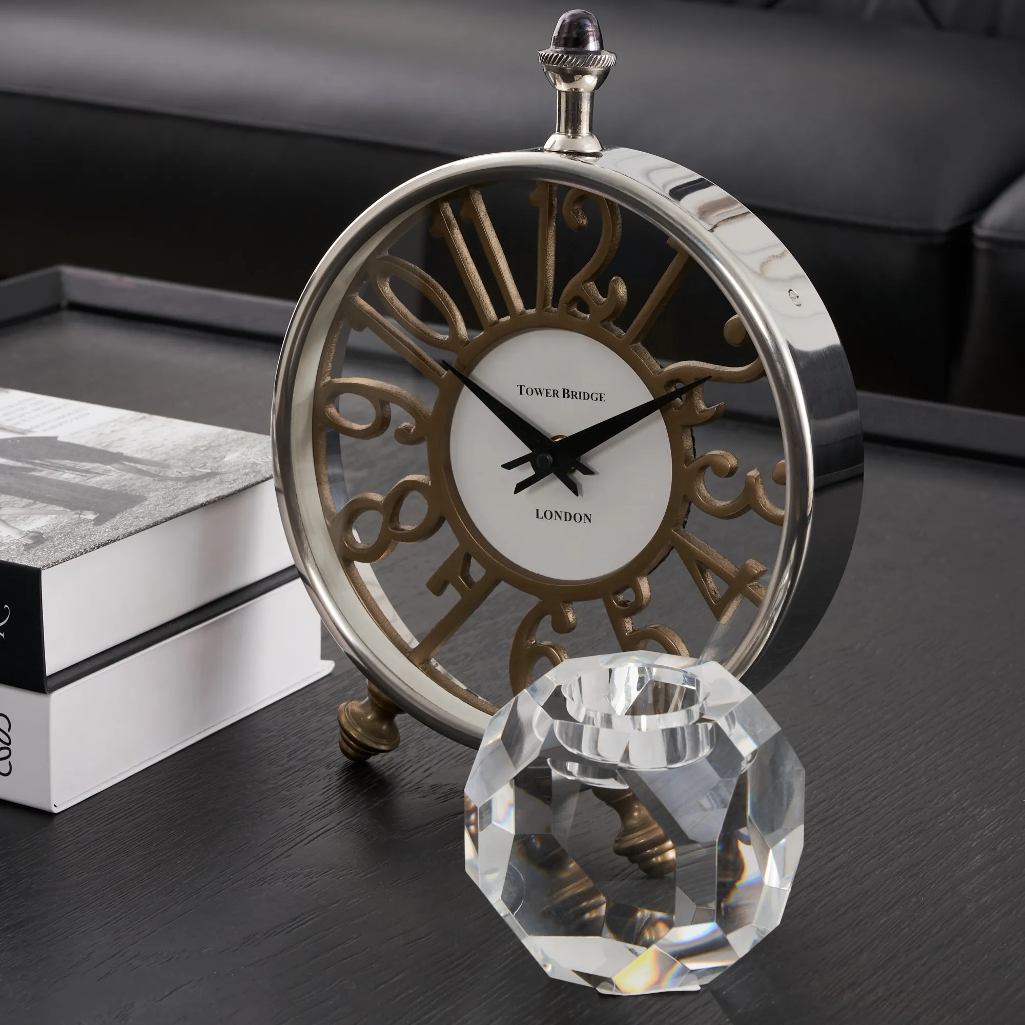 Edmund Gold Table Clock