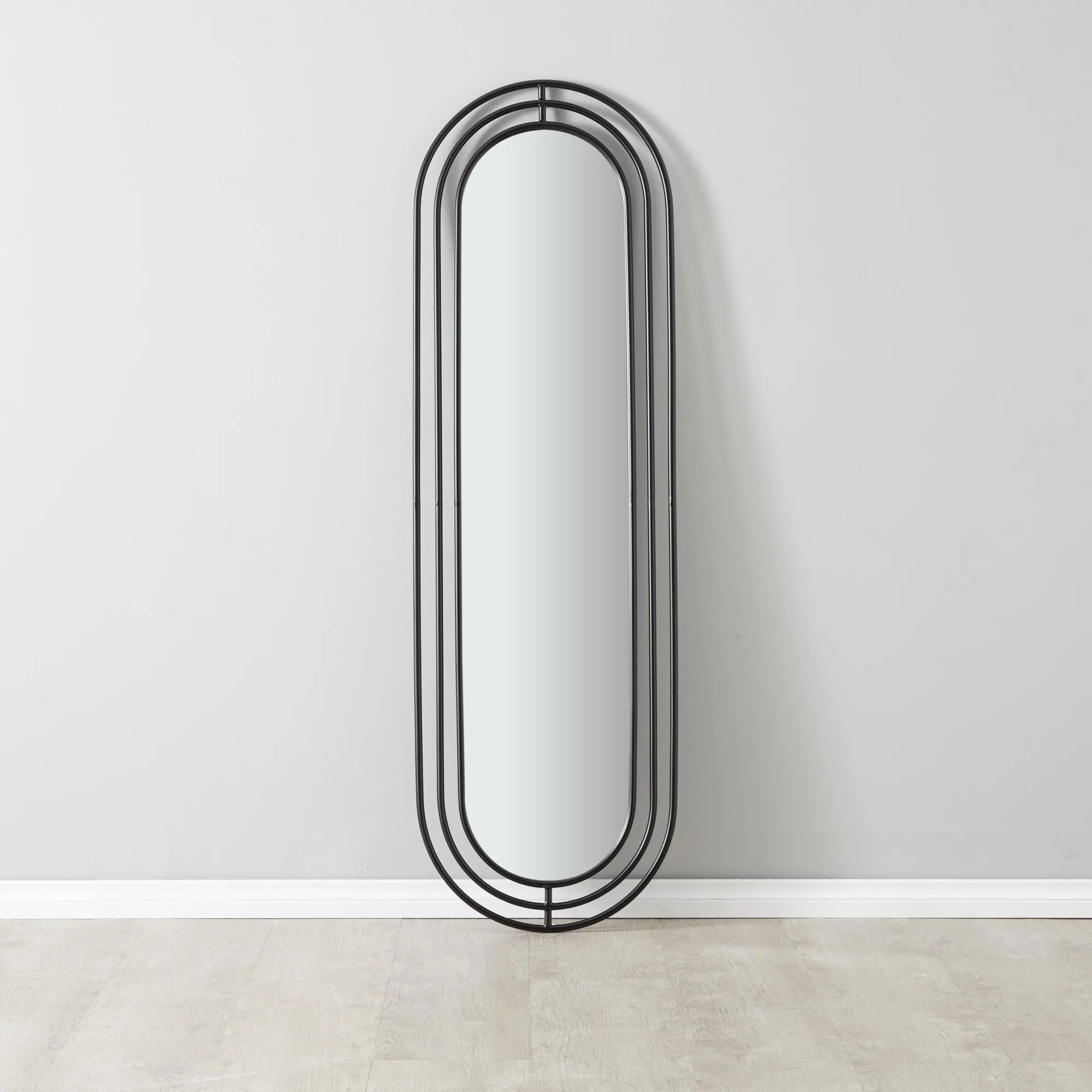 Hippodrome Black Oval Mirror 