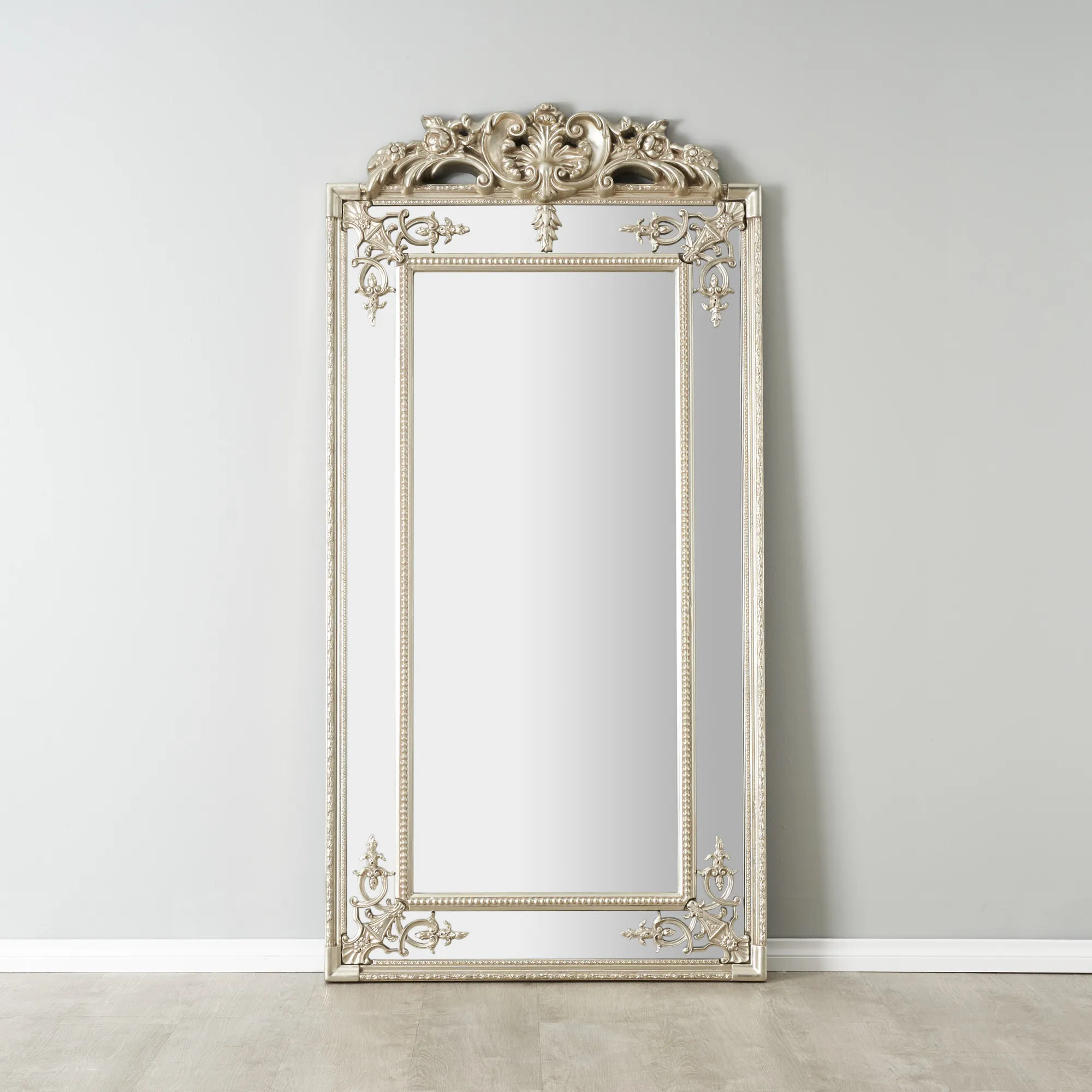 Perry Antique Silver Rectangle Mirror 