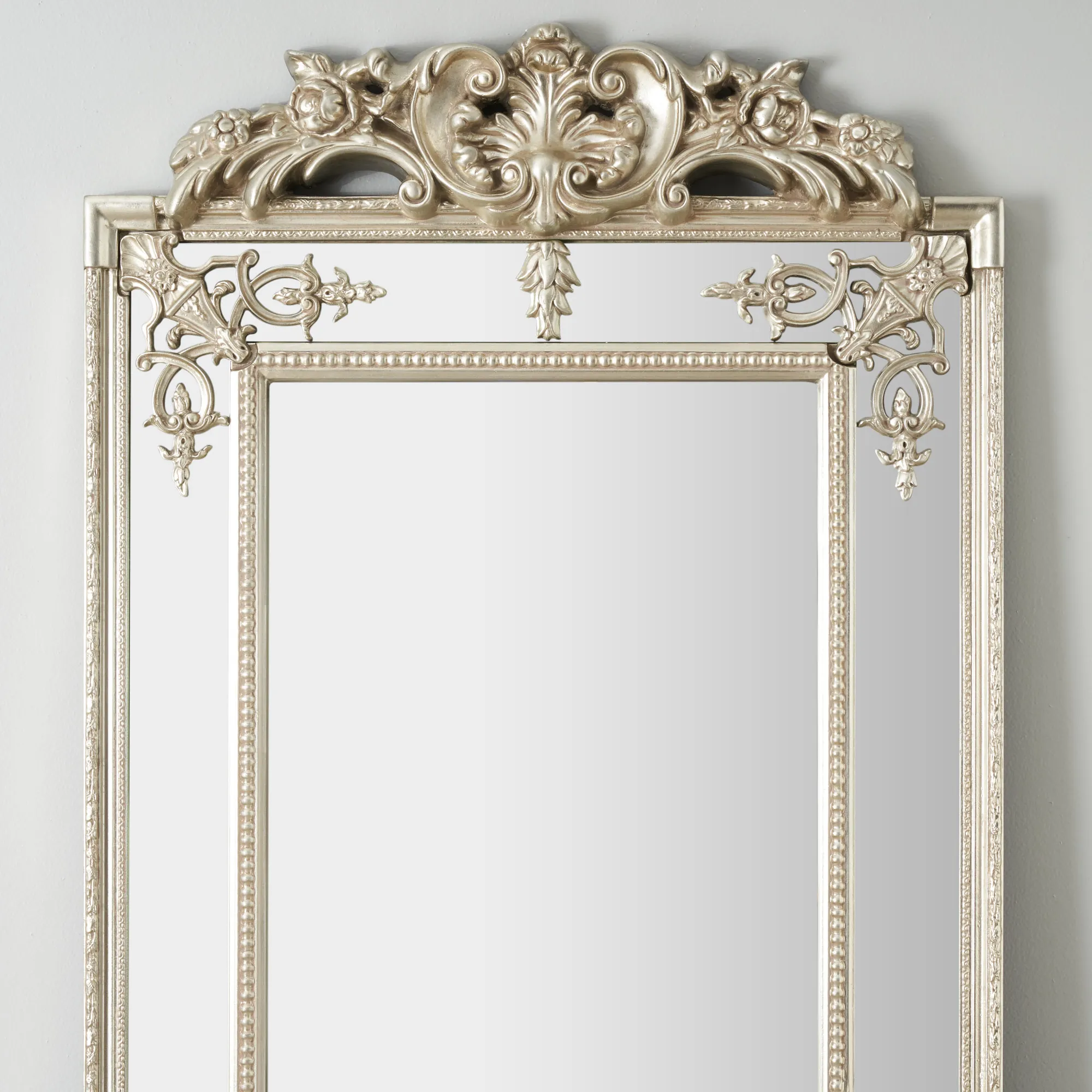 Perry Antique Silver Rectangle Mirror 
