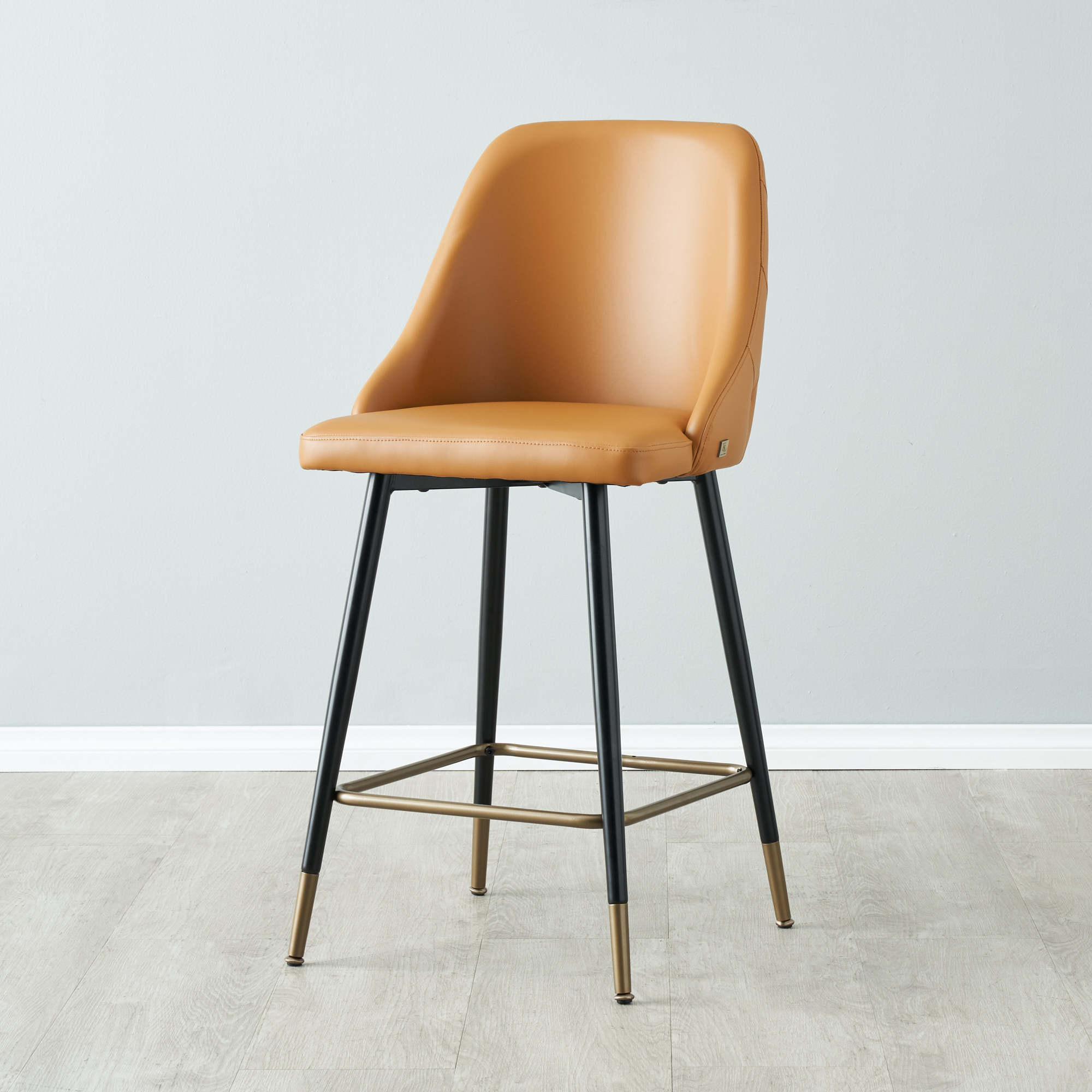 Winston II Autumn Brown Vegan Leather Counter Stool - 64cm