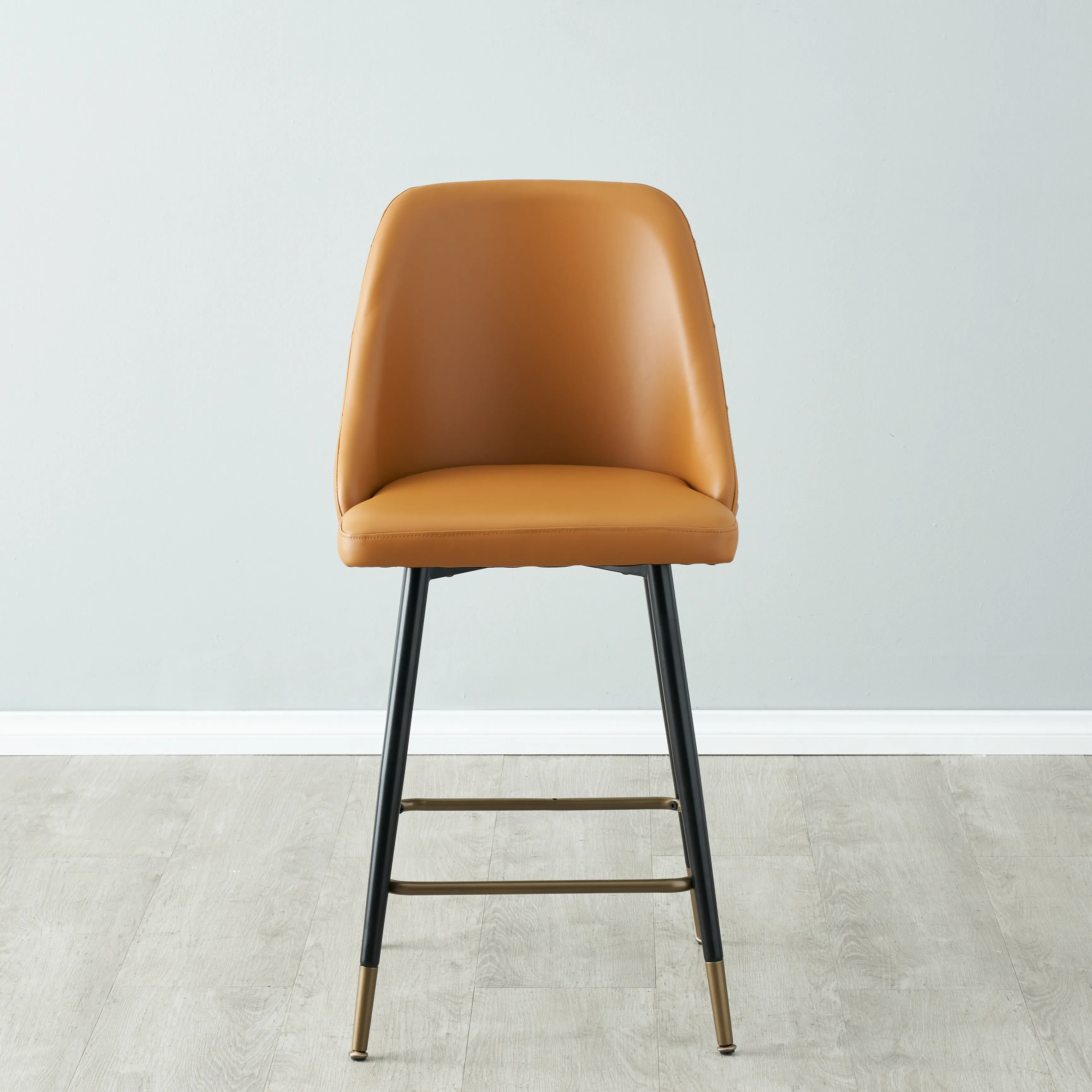 Winston II Autumn Brown Vegan Leather Counter Stool - 64cm